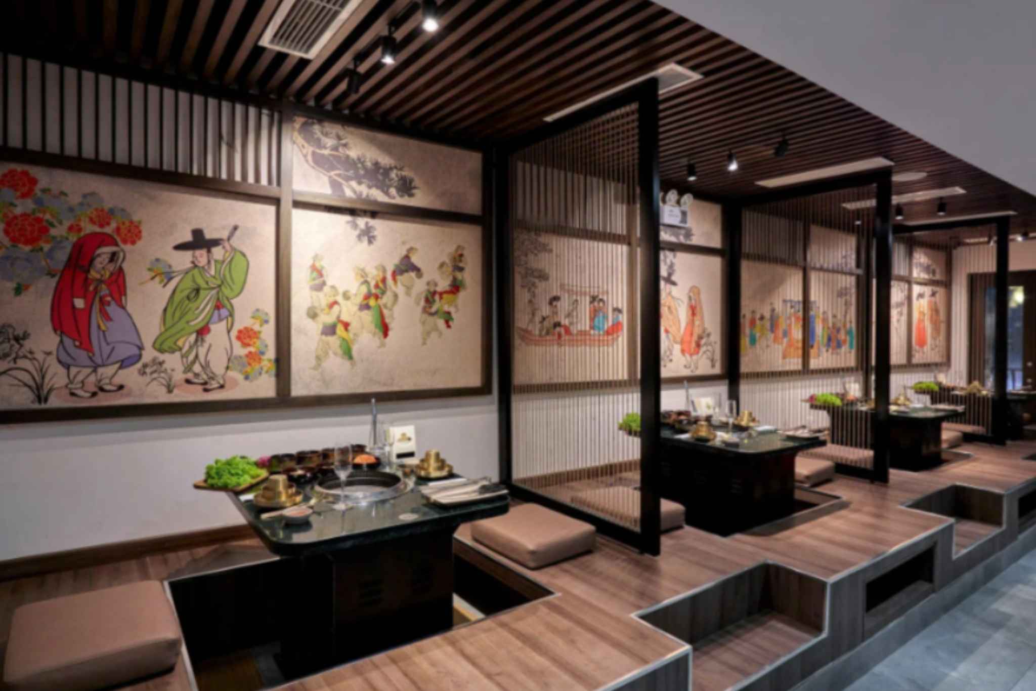 Không gian ngồi đậm chất Hàn Quốc