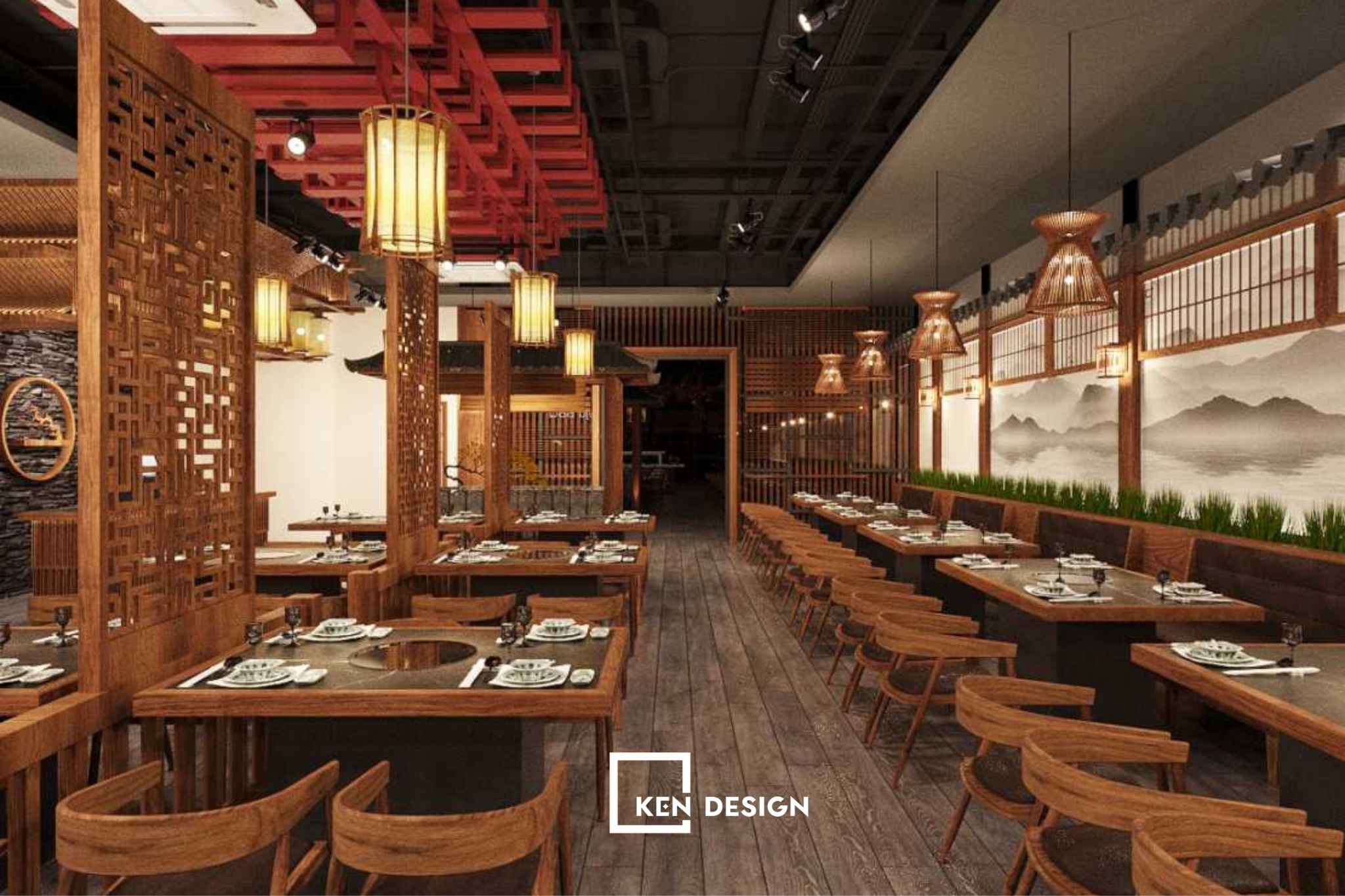 phong cách hanok sử dụng nhiều chất liệu gỗ tự nhiên