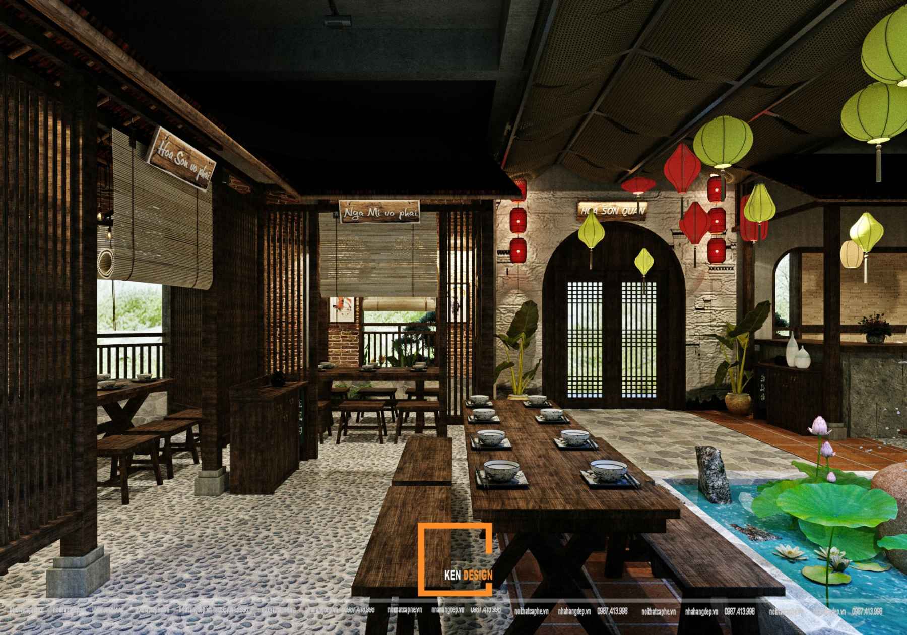 Thiết kế nhà hàng Hoa Sơn Quán
