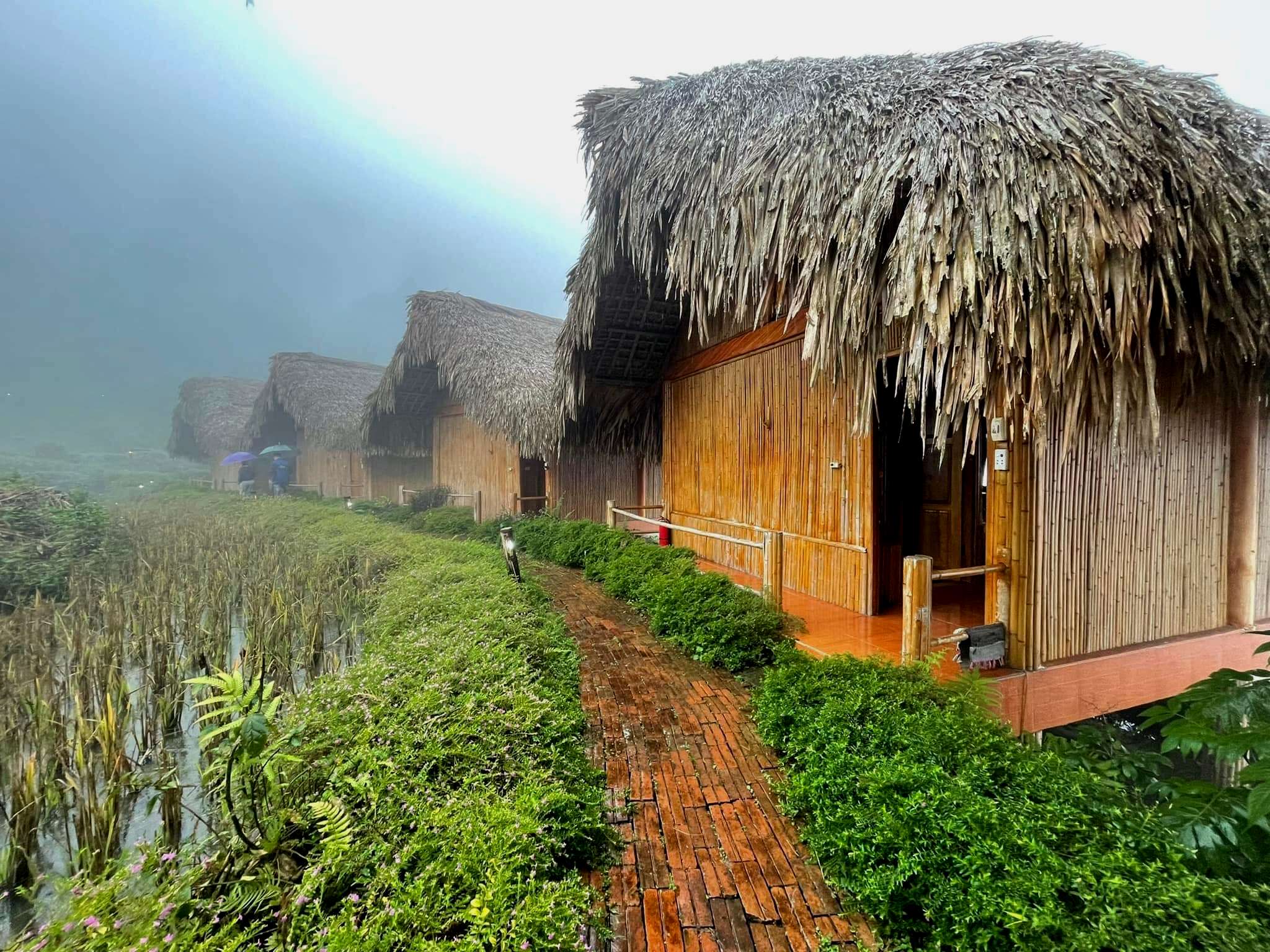 Thiết kế mái nhà tại Hoàng Su Phì Lodge