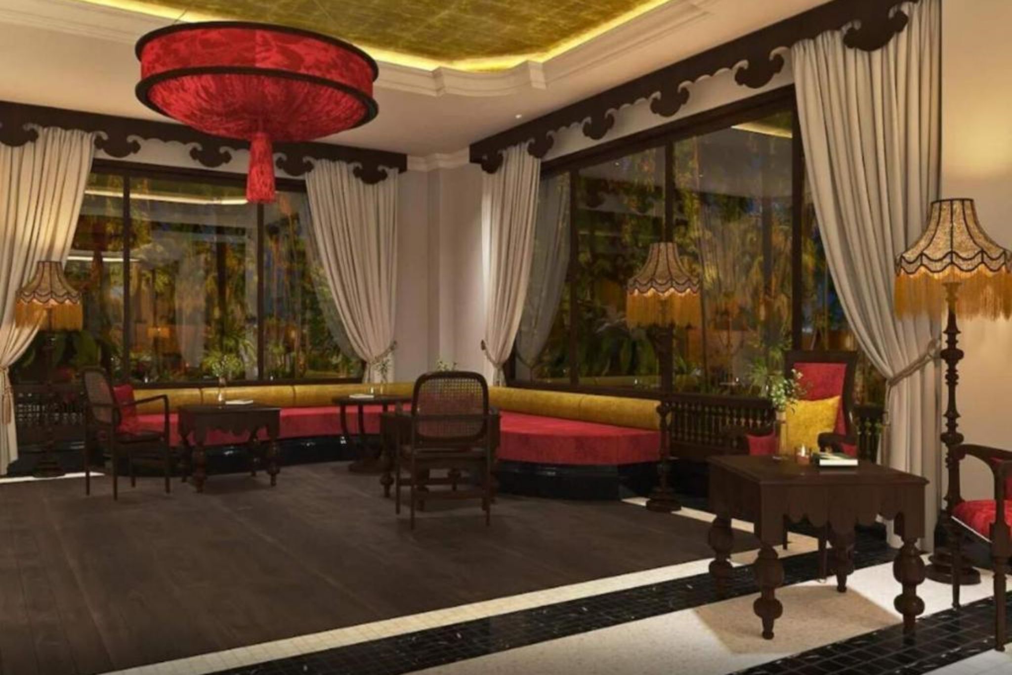 không gian chờ của review Silkian Hoi An Hotel & Spa