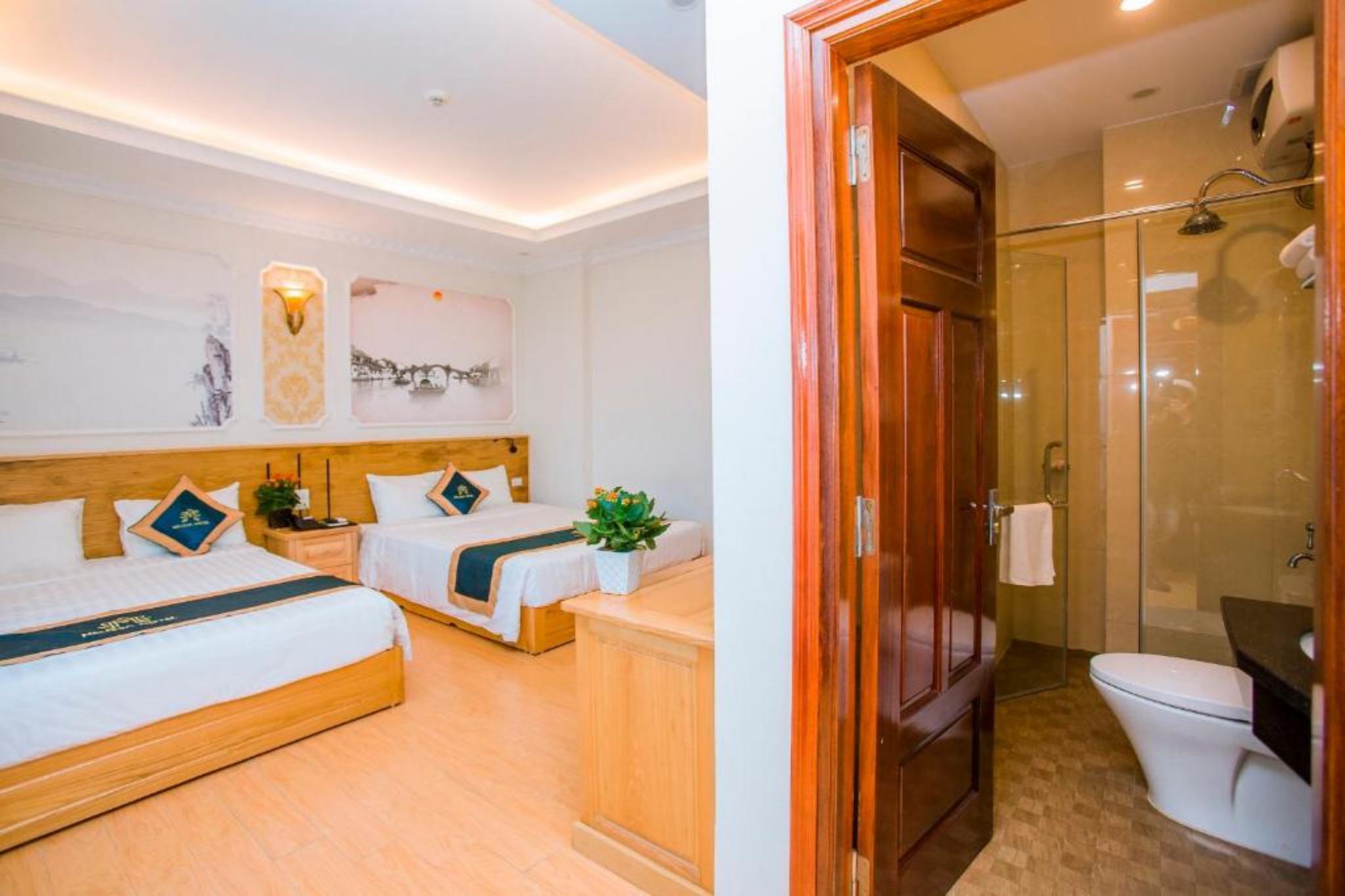 không gian phòng ngủ của Melissa Hotel Ninh Bình