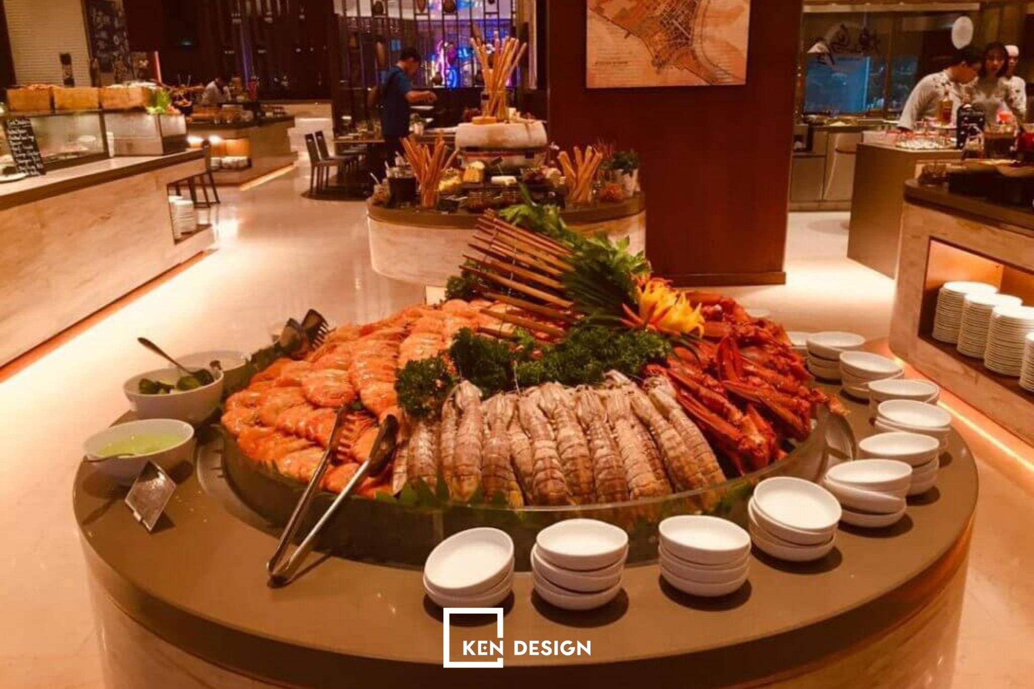 thiết kế nhà hàng buffet hải sản 