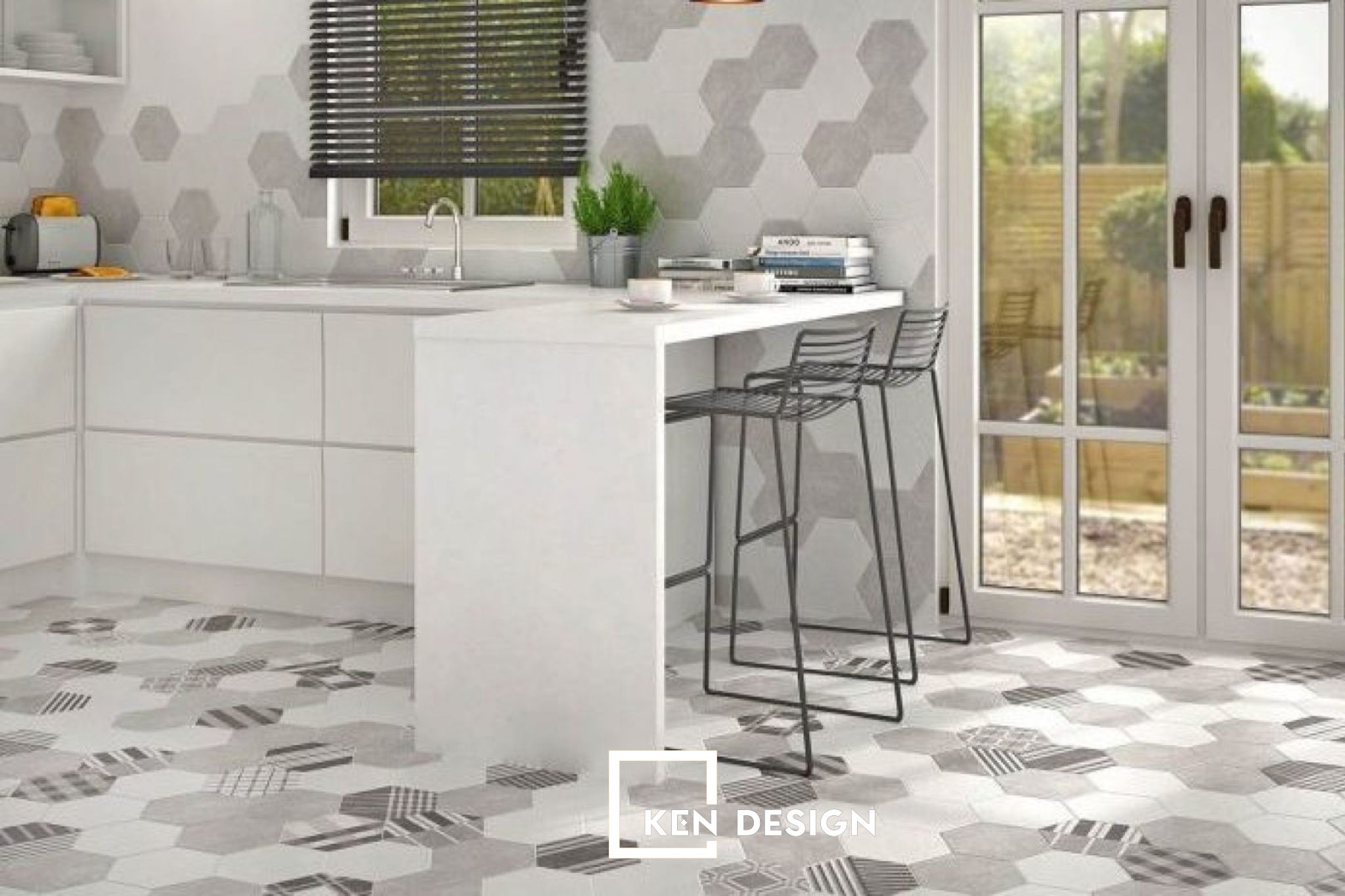 gạch nhà bếp - mẫu gạch Mosaic cho nhà hàng