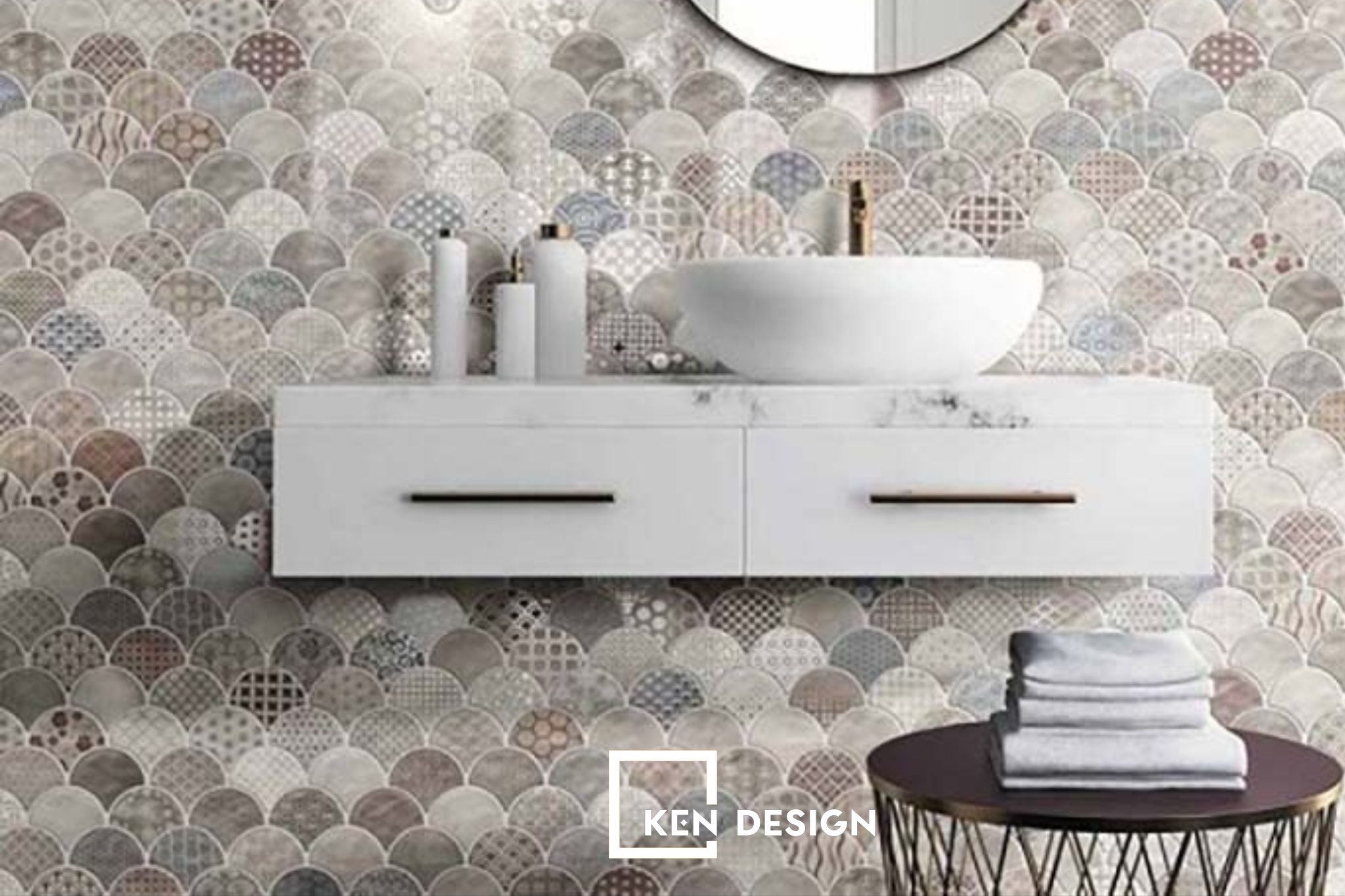 mẫu gạch Mosaic cho nhà hàng