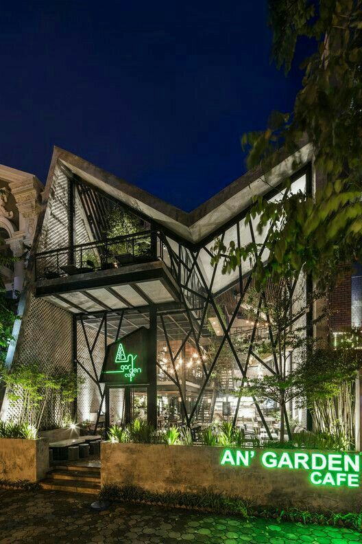 mẫu quán cafe khung thép phong cách Industrial