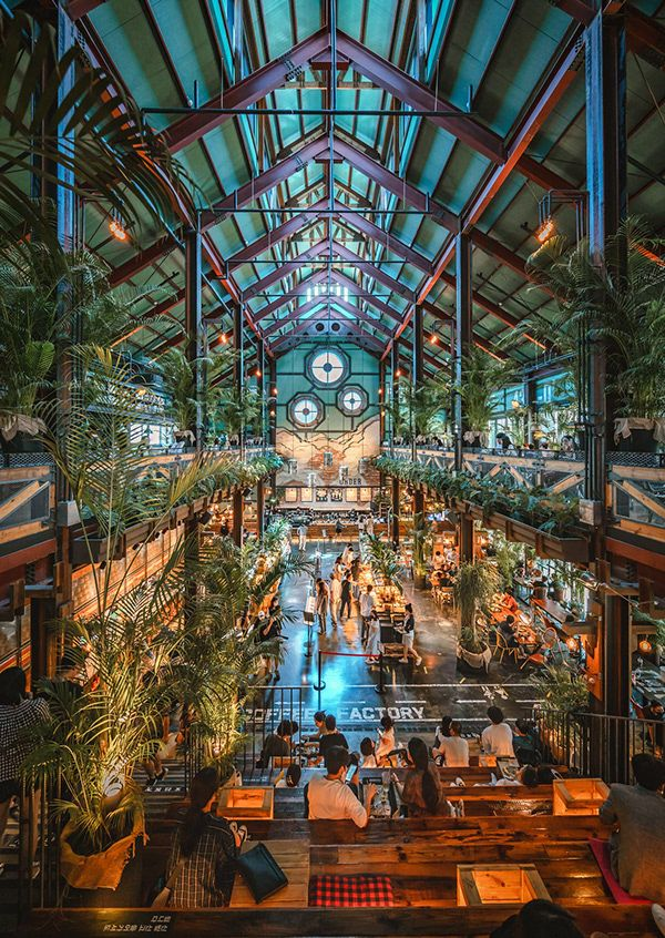 mẫu quán cafe khung thép phong cách Industrial