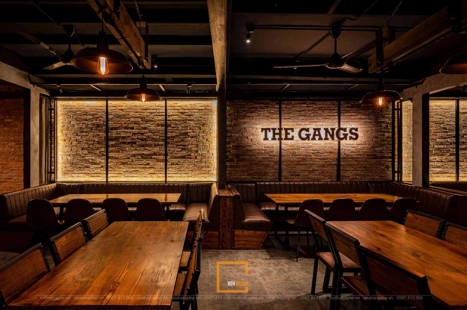 mẫu thiết kế nhà hàng đẹp The Gangs