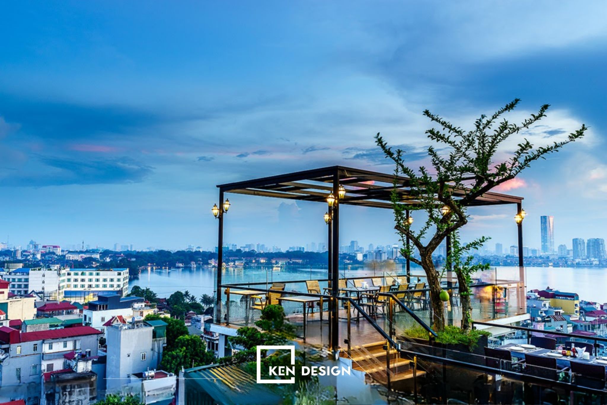 mẫu quán cafe khung thép phong cách Industrial