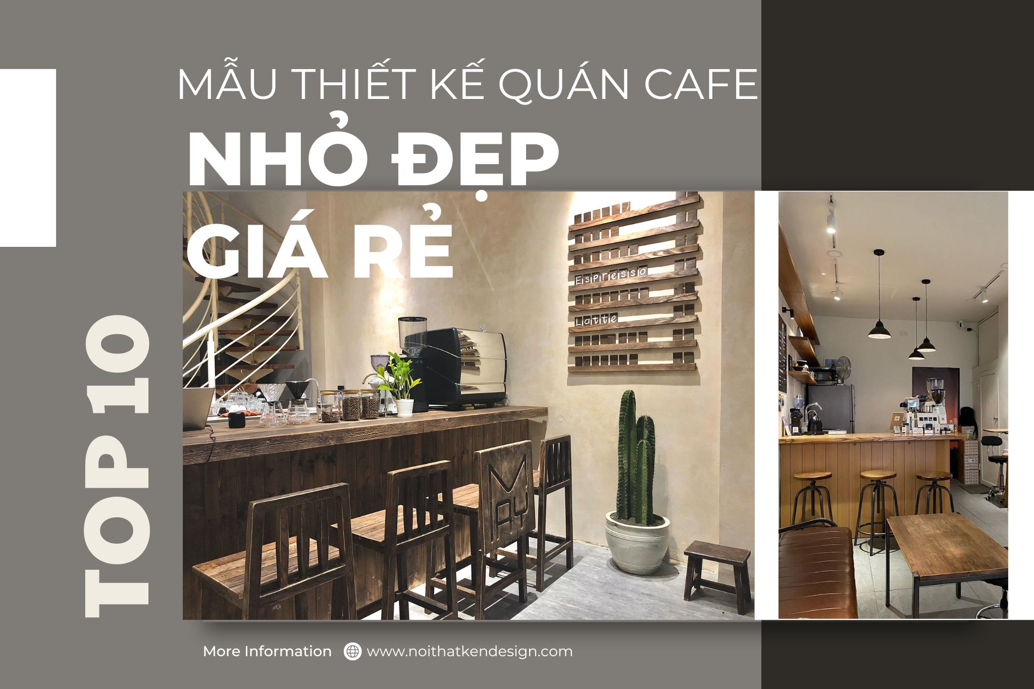 mẫu thiết kế quán cafe đẹp giá rẻ 