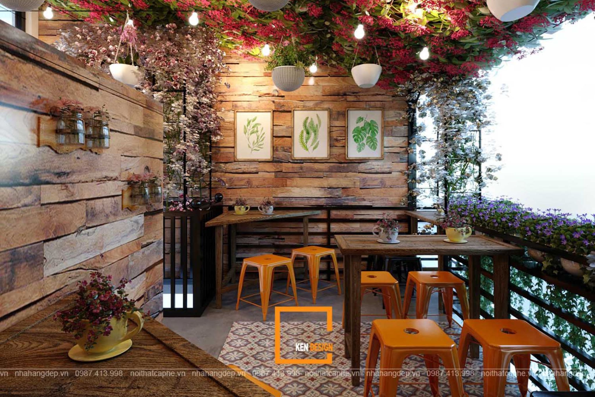 mẫu thiết kế quán cafe đẹp giá rẻ 