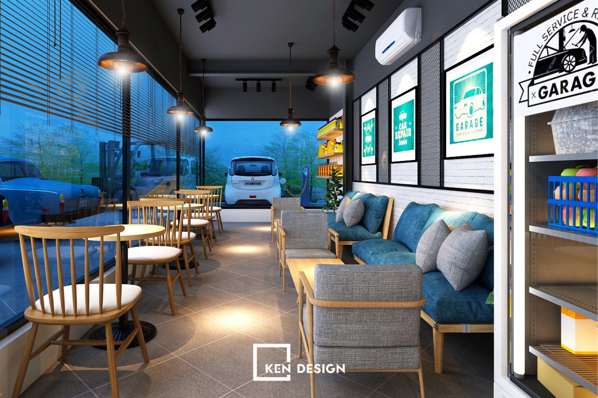 mẫu thiết kế quán cafe đẹp giá rẻ 