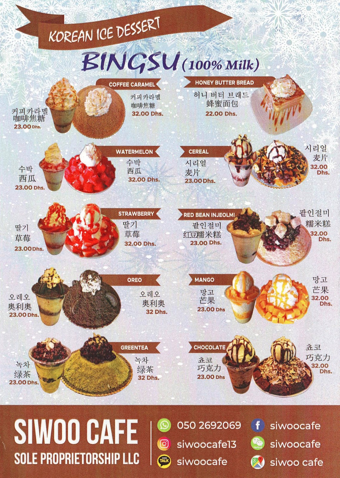 cách-lập-menu-quán-bingsu