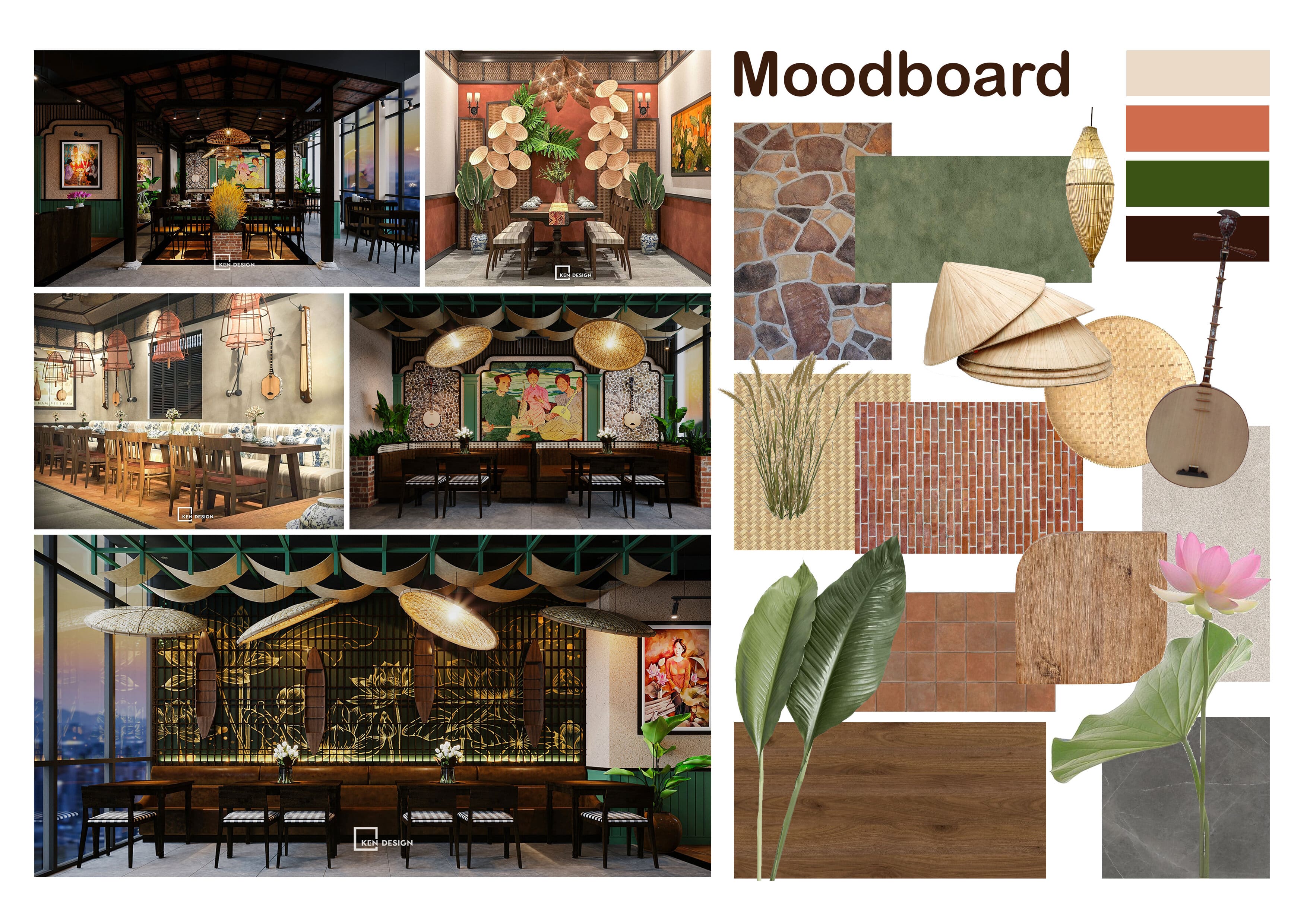 moodboard 001 - Thiết kế nhà hàng Phương Nam Yên Lãng