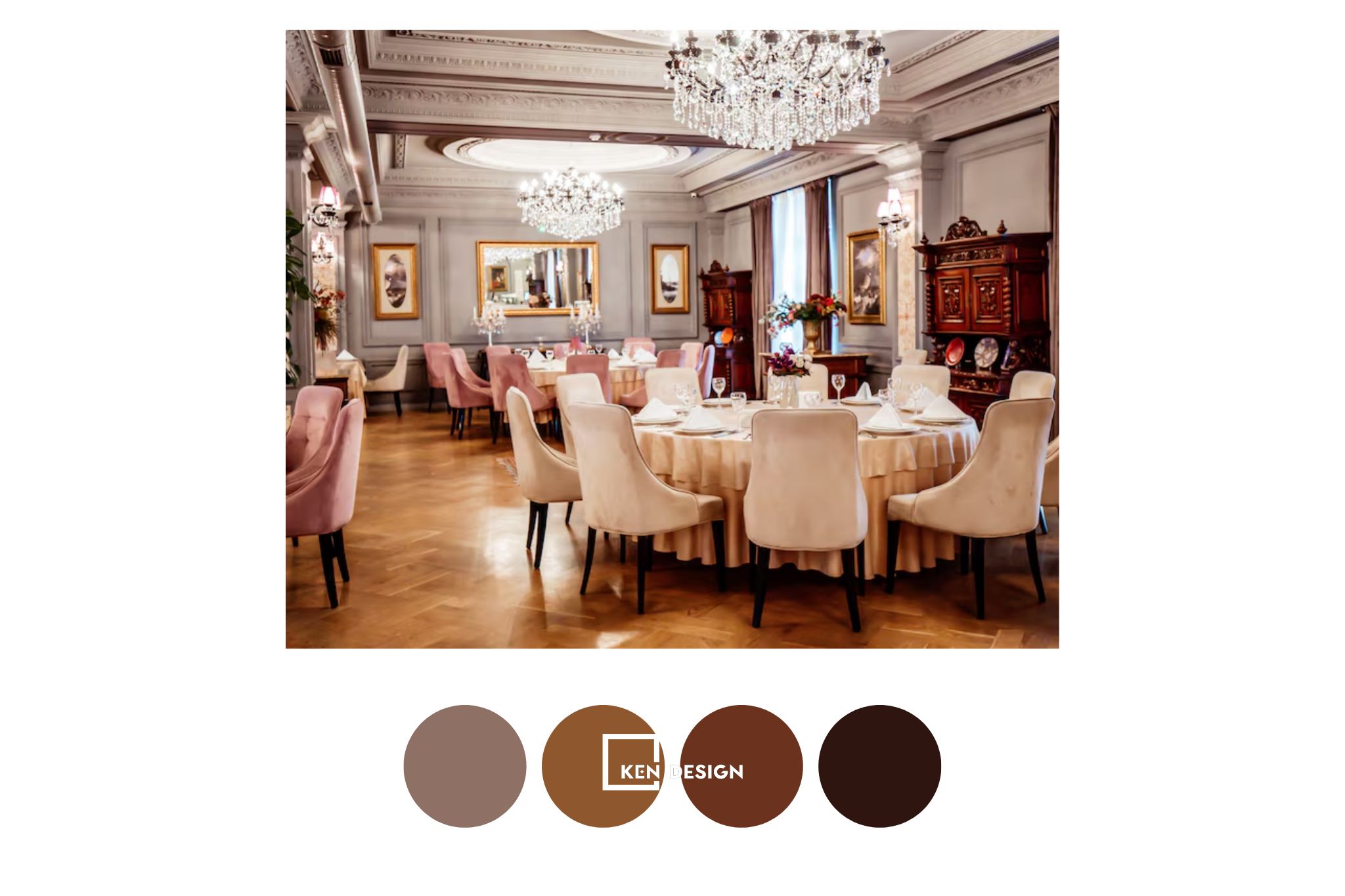 Nghệ thuật phối màu trong nhà hàng châu Âu