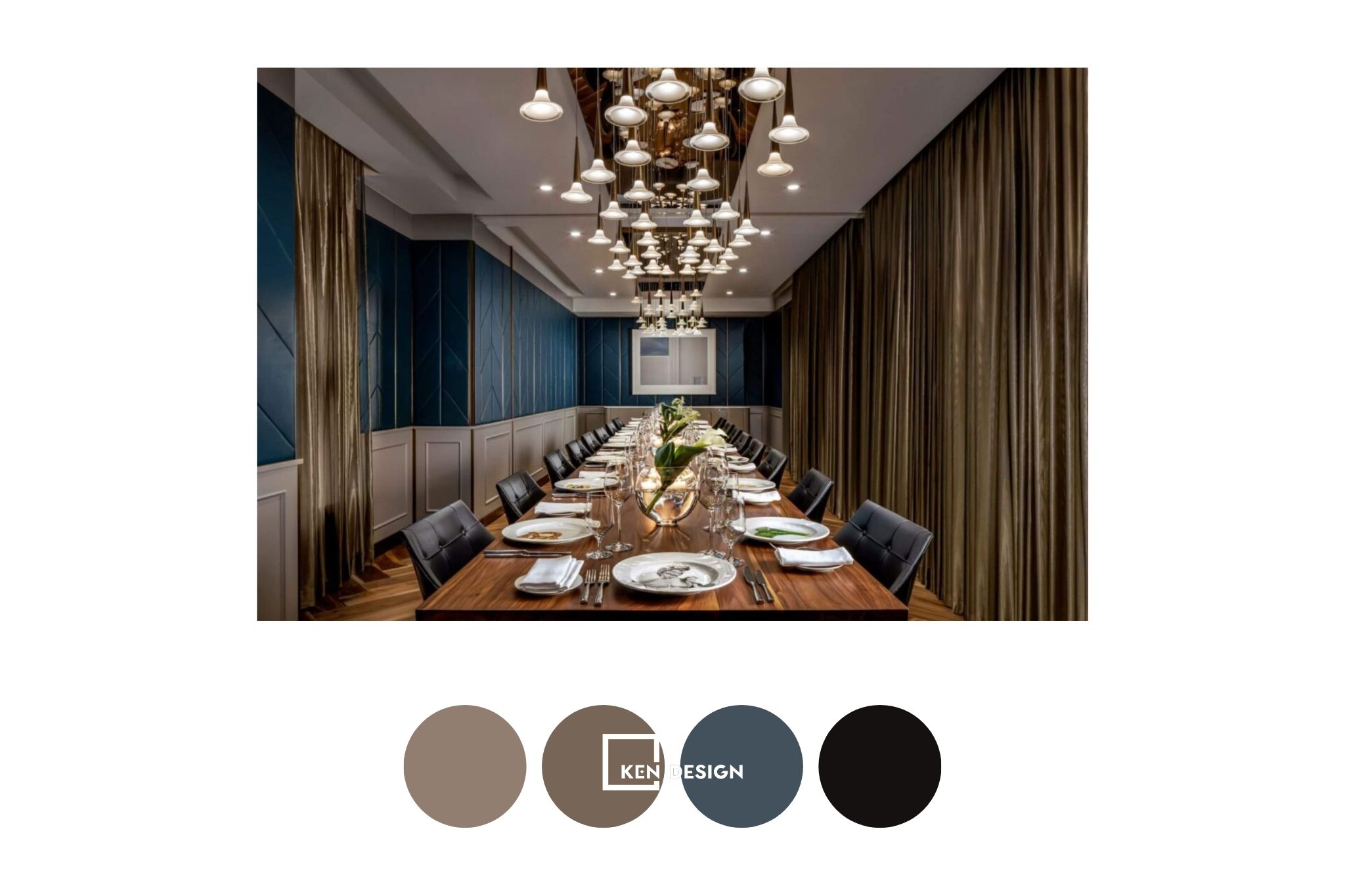 Nghệ thuật phối màu trong nhà hàng châu Âu