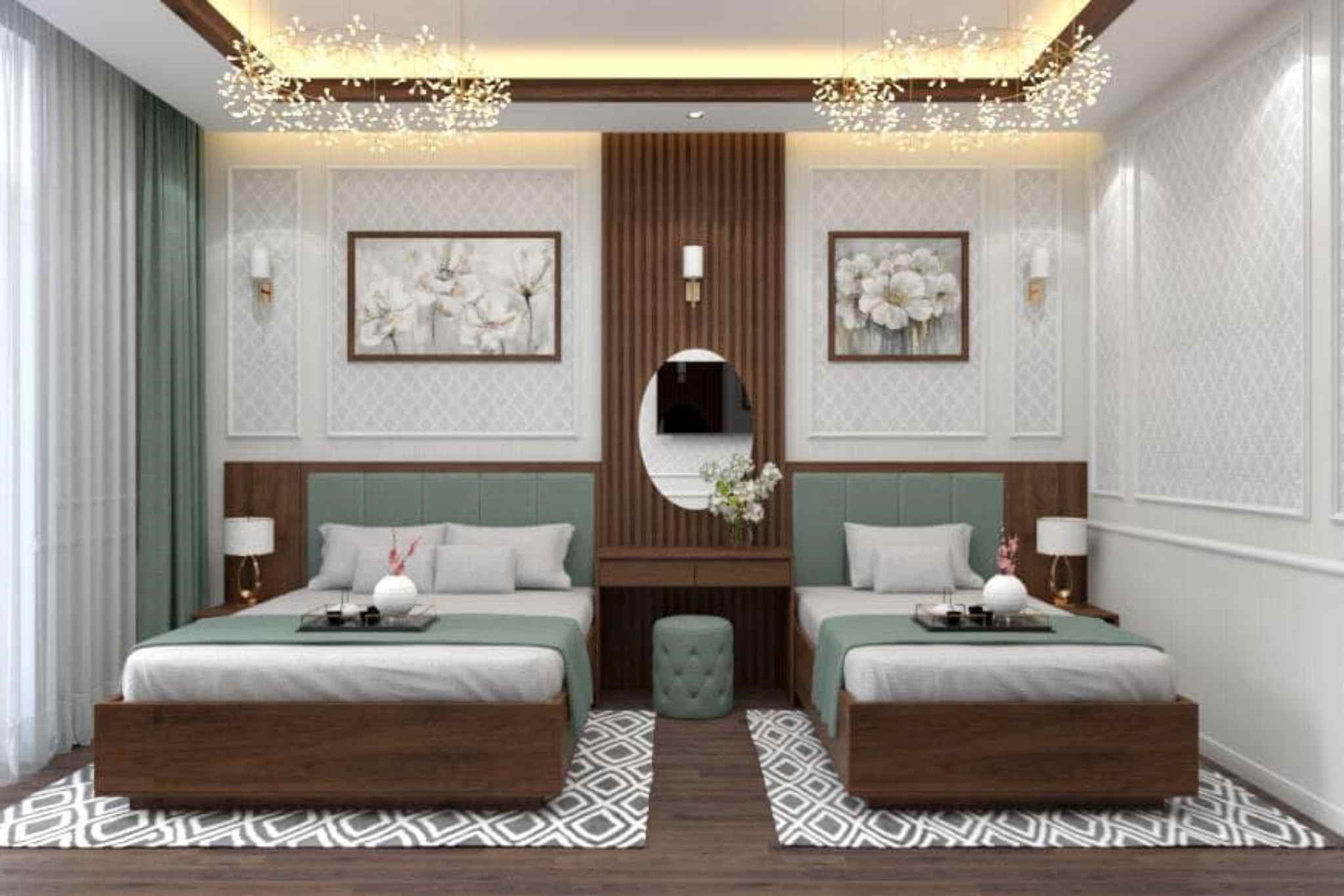 Phong deluxe với hai giường đơn