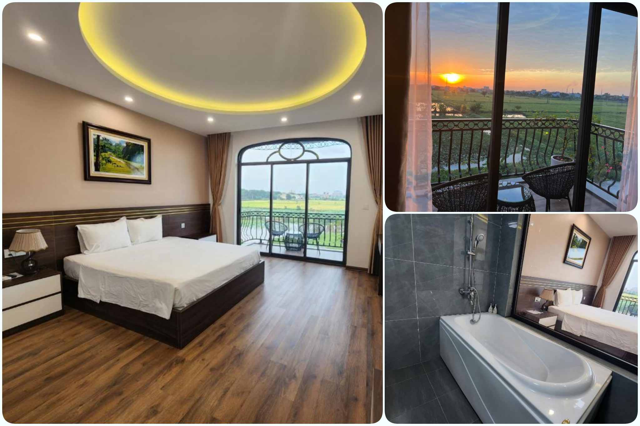 Phòng deluxe giường đôi có bồn tắm tại Lotus Ninh Bình Hotel