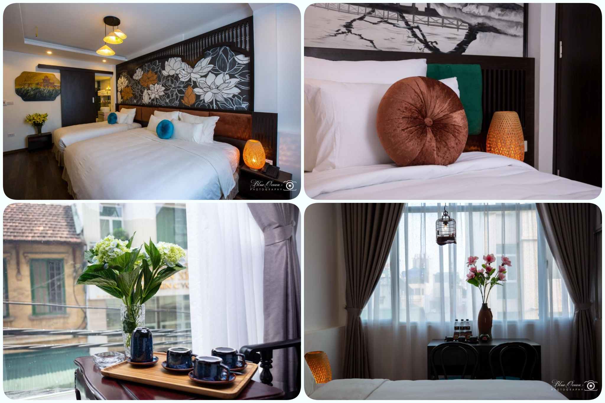 Phòng deluxe hai giường đơn tại Ha Noi Lullaby Hotel & Travel