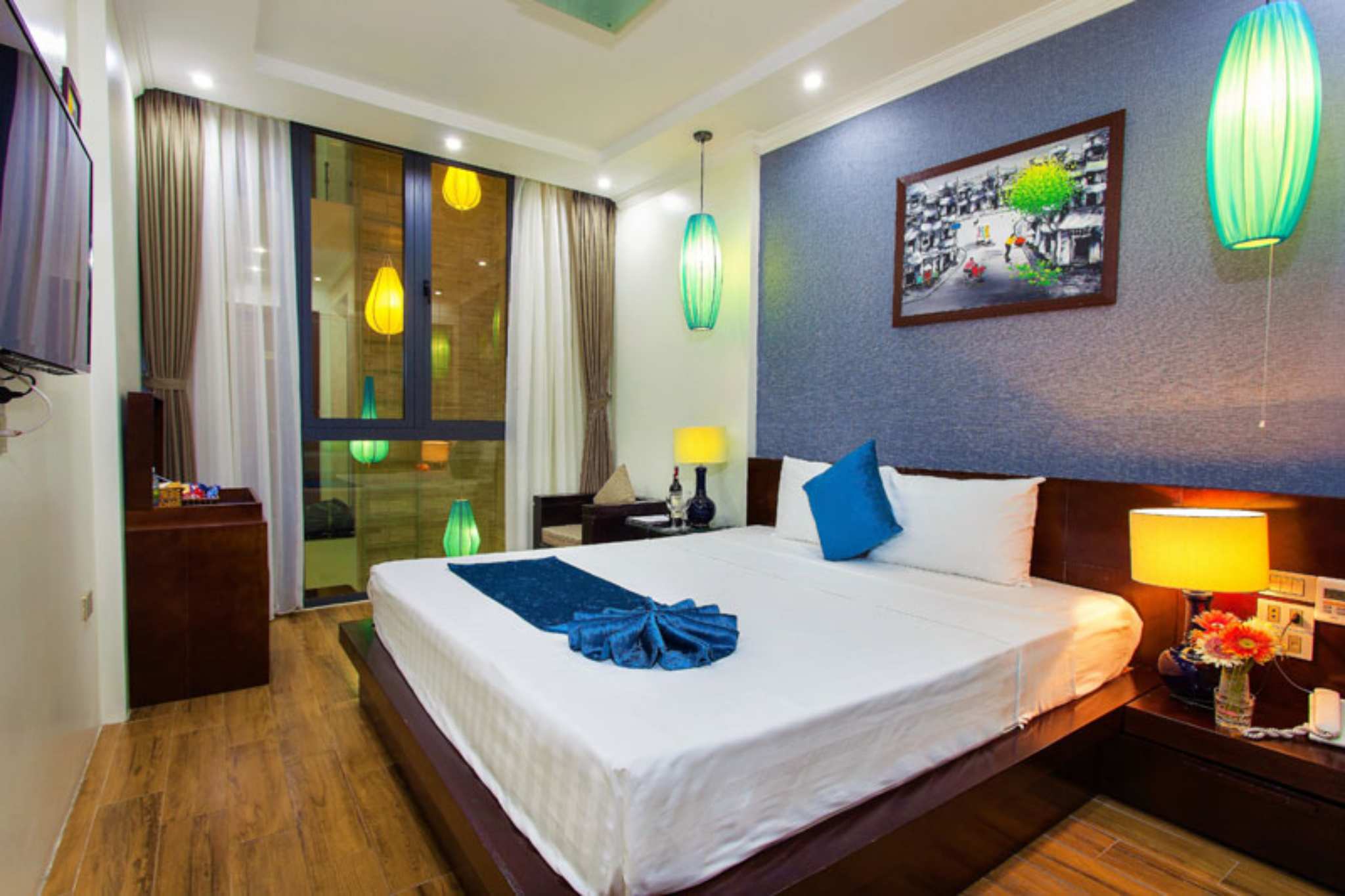 Phòng deluxe giường đôi tại Hanoi Bella Rosa Suite 