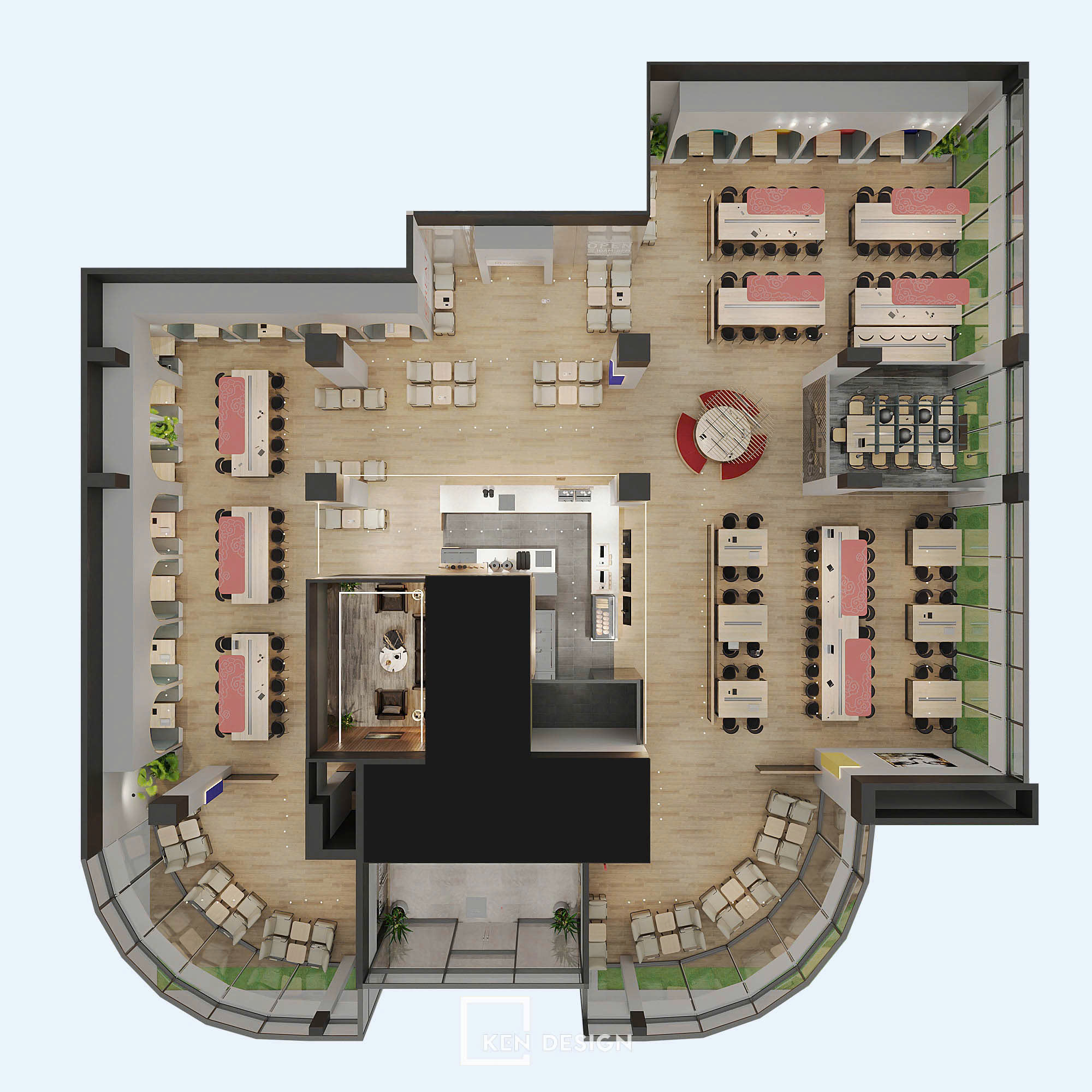 Thi công cafe coworking Flow Haus
