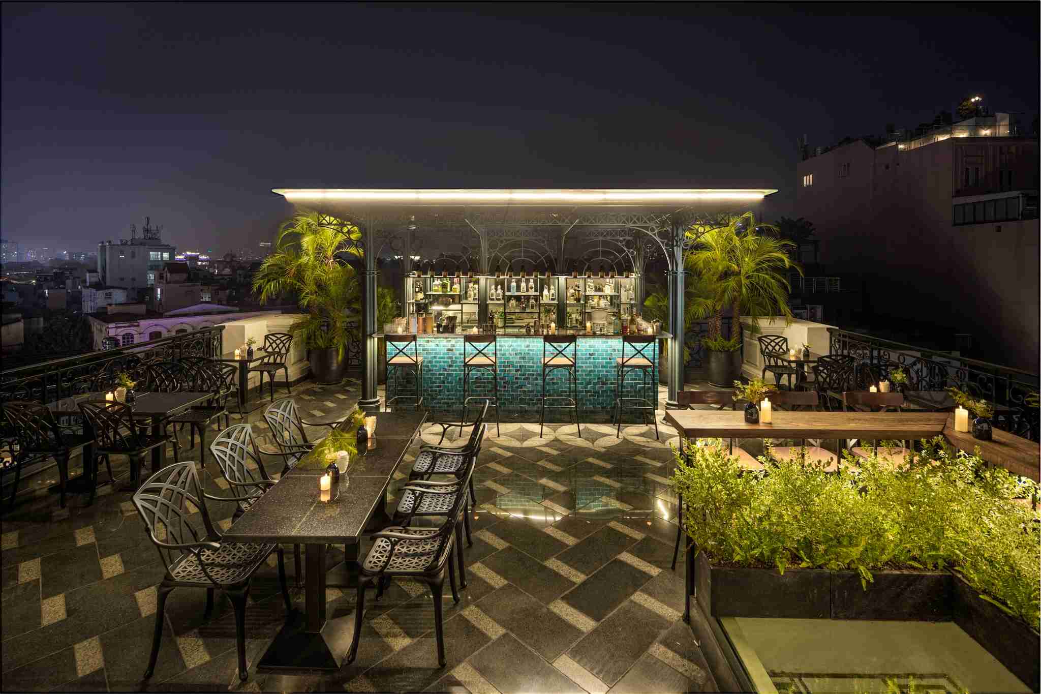 Rooftop bar at Meritel Hanoi