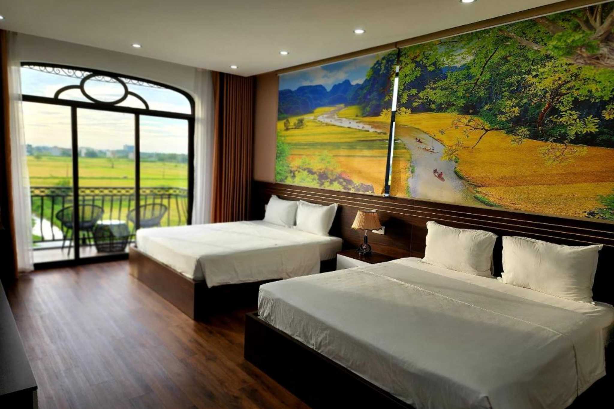 Không gian phòng ngủ ấn tượng của khách sạn