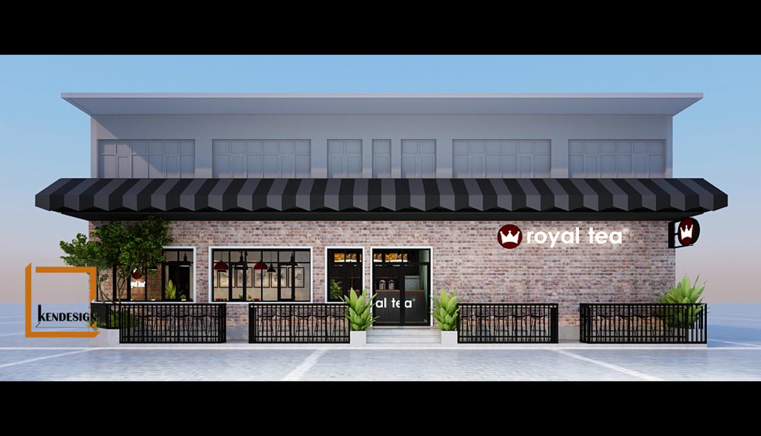 thiết kế quán trà sữa