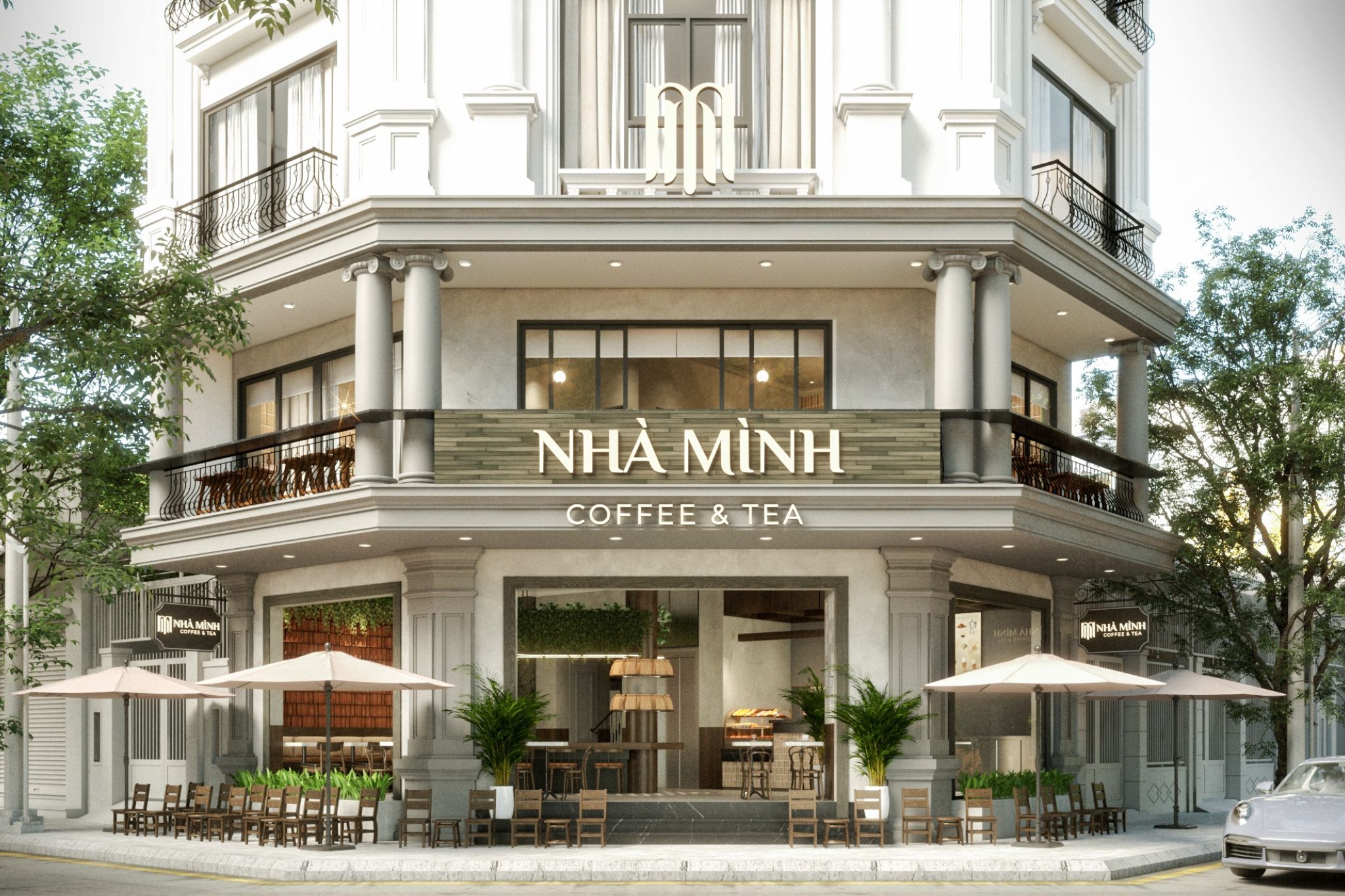 sai lầm khi thiết kế quán cafe 2 mặt tiền