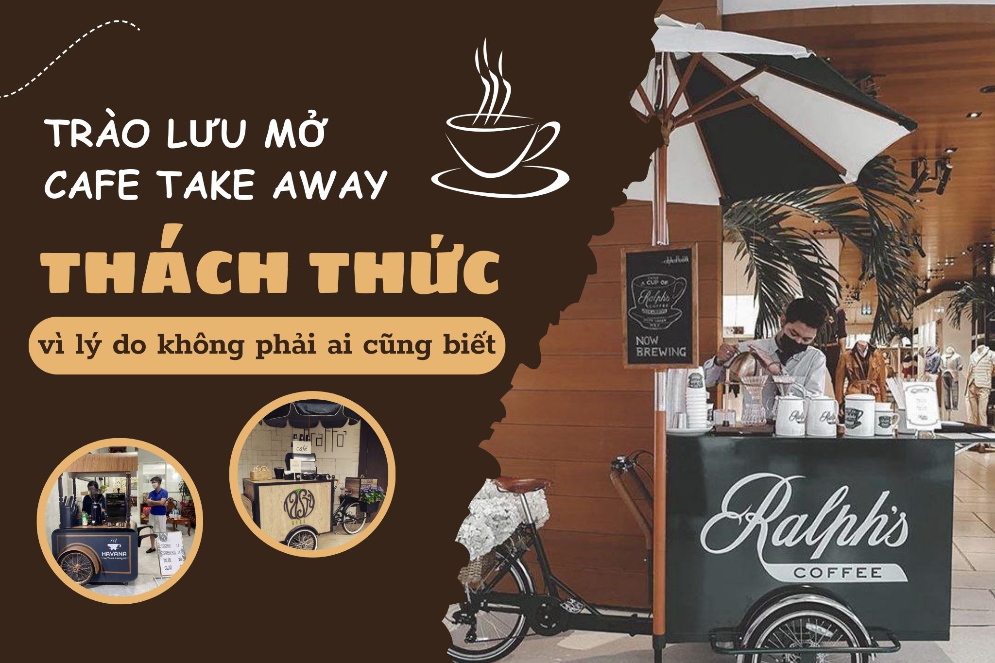 thách thức mở quán cafe take away