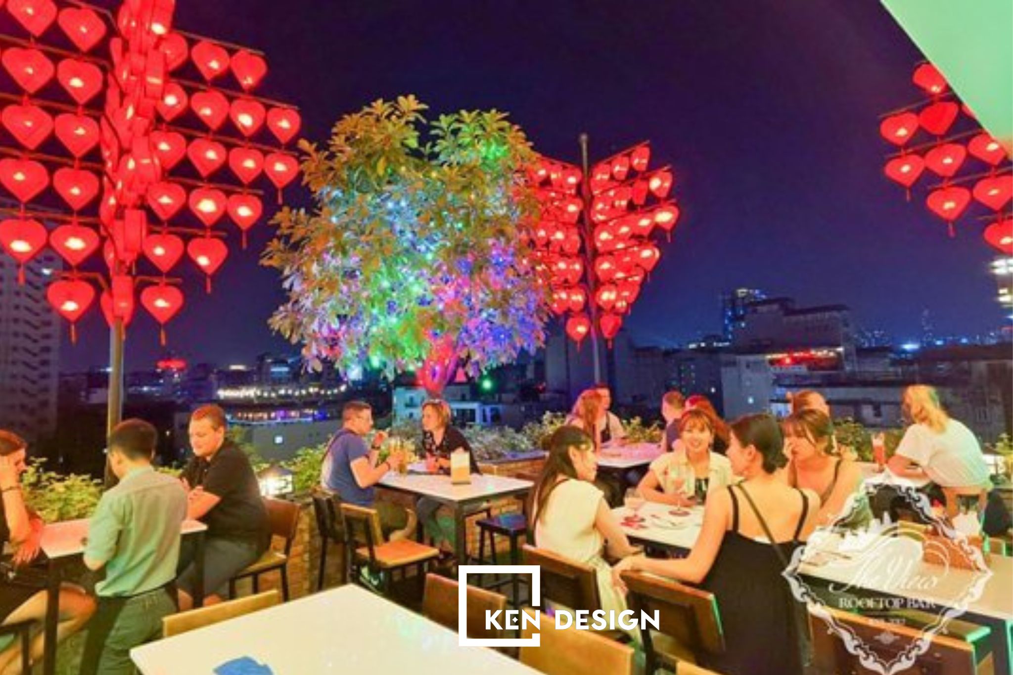 thiết kế The view rooftop bar