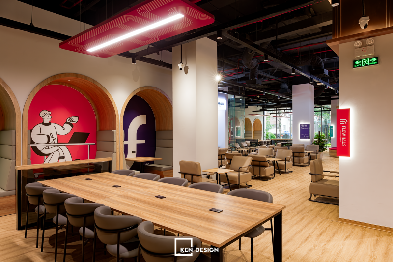 Thi công cafe coworking Flow Haus