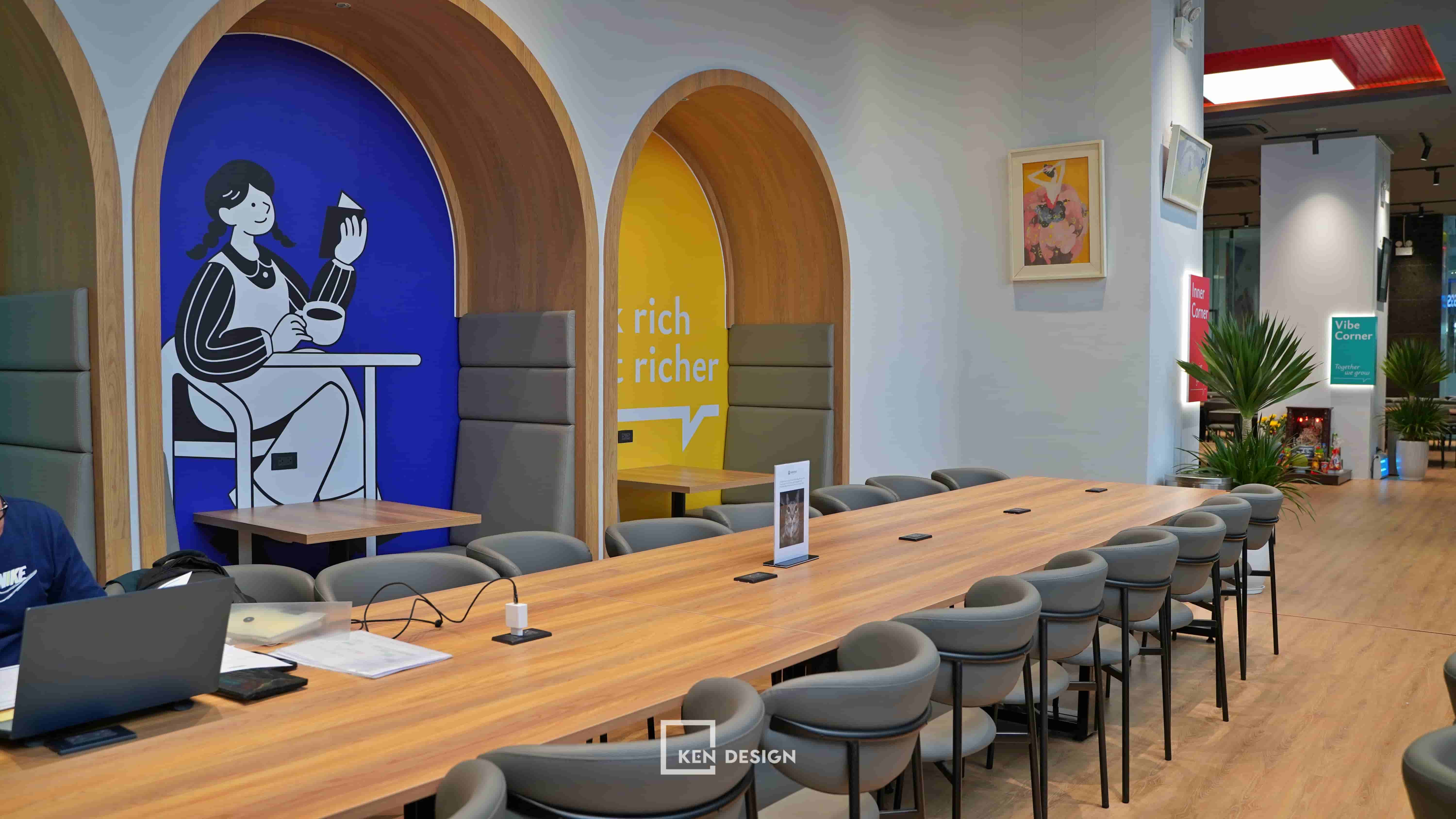 Thi công hoàn thiện cafe coworking Flow Haus Mễ Trì