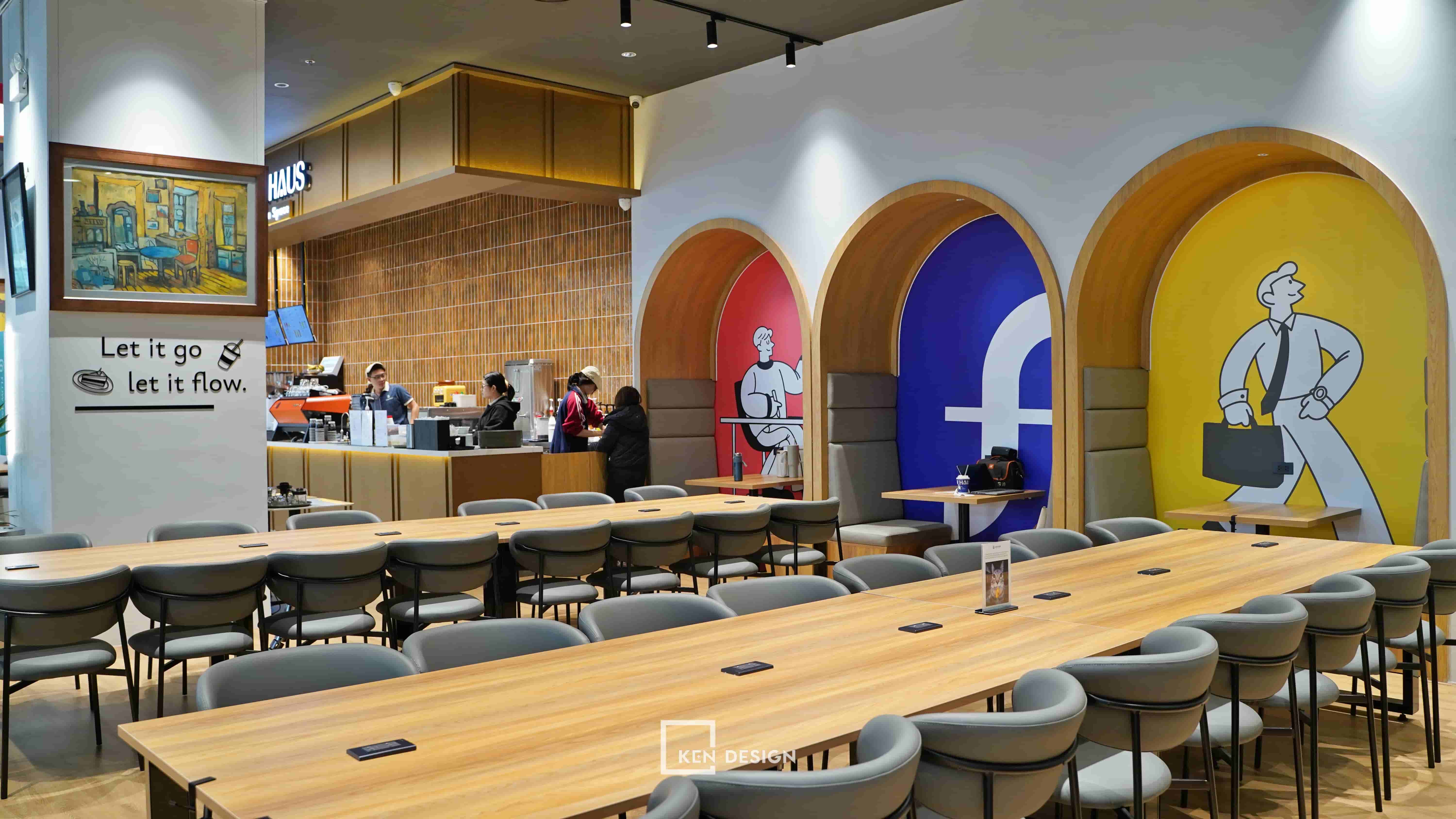 Thi công hoàn thiện cafe coworking Flow Haus Mễ Trì