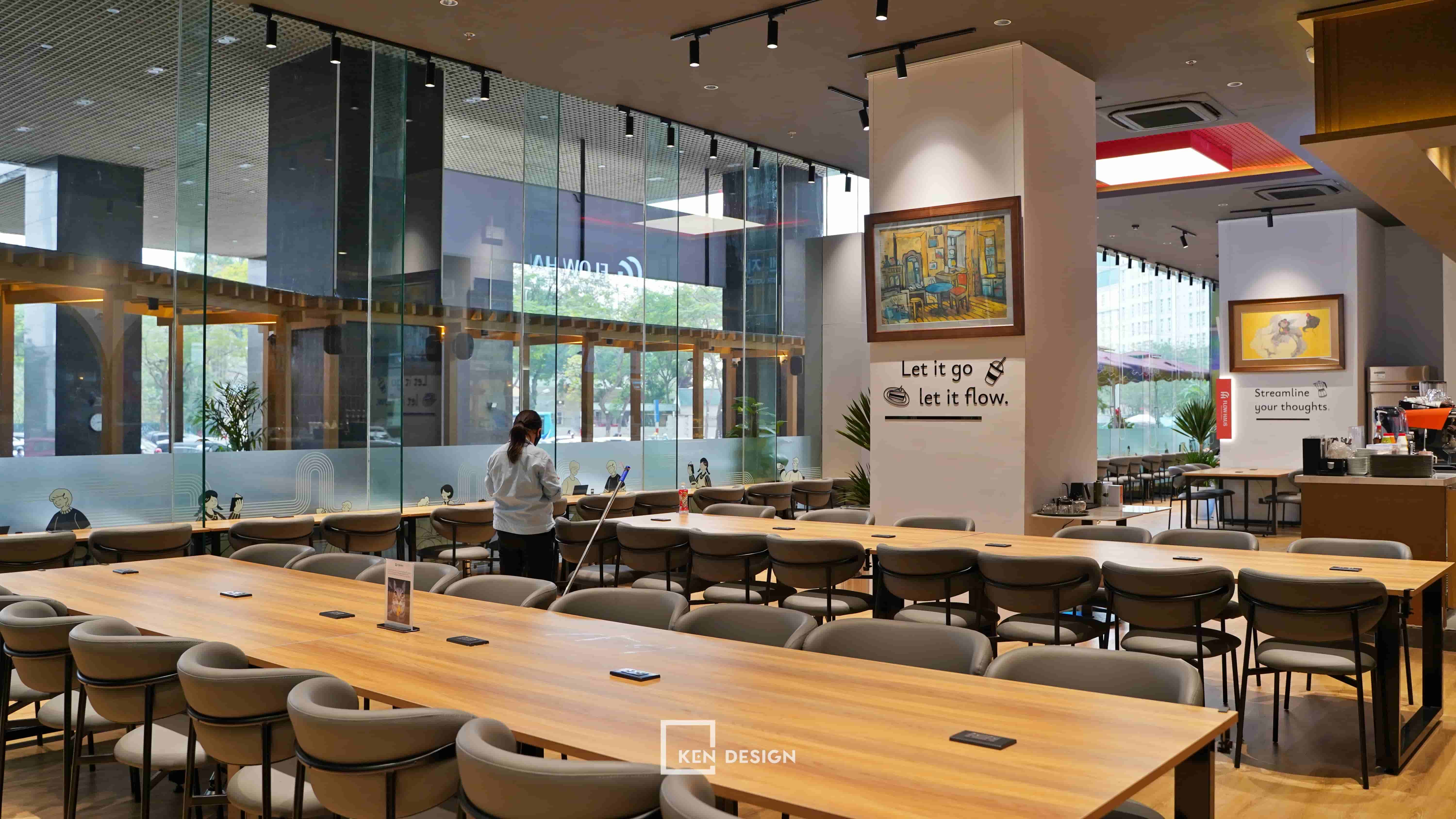 Thi công hoàn thiện cafe coworking Flow Haus Mễ Trì