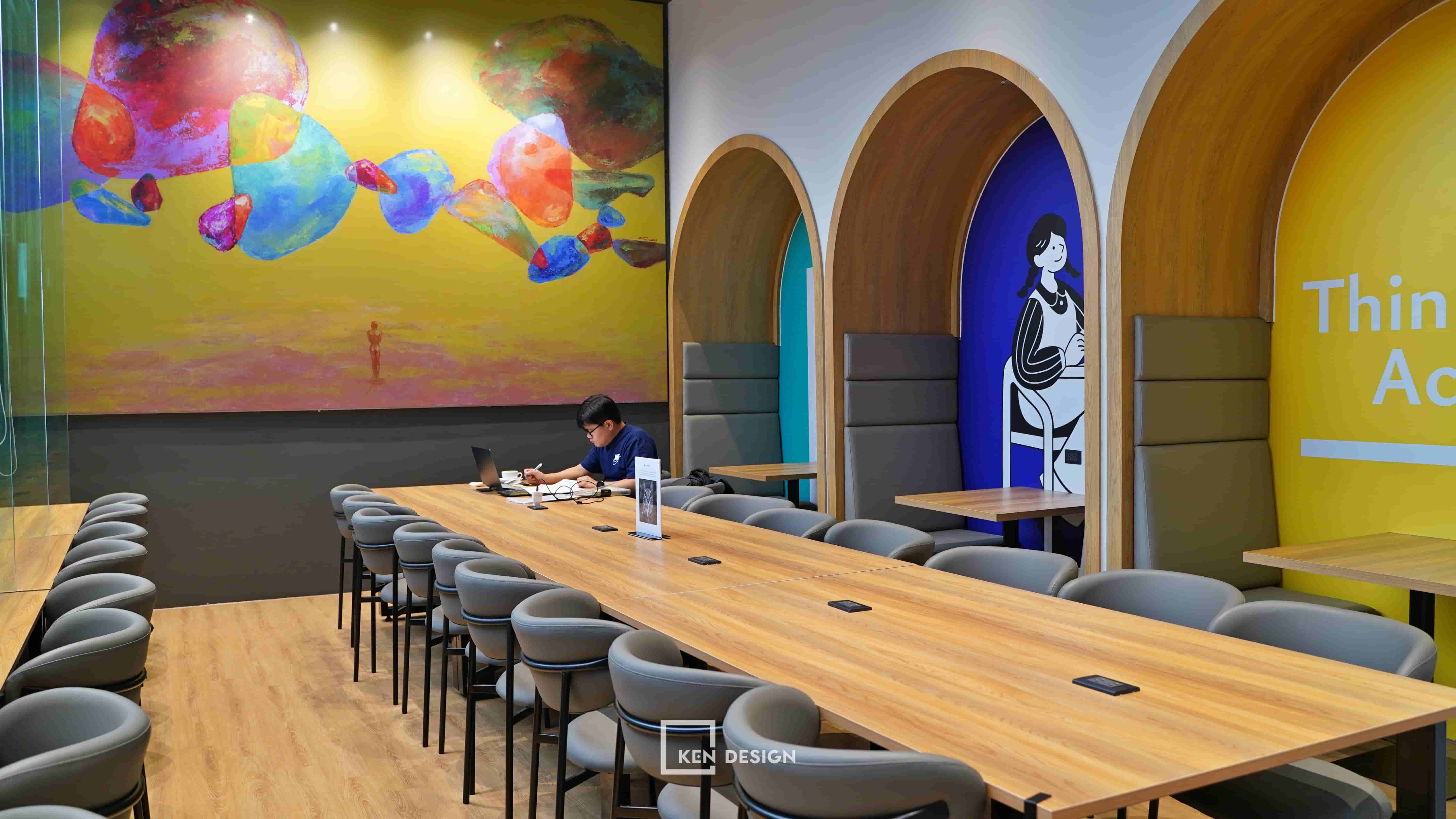 Thi công hoàn thiện cafe coworking Flow Haus Mễ Trì