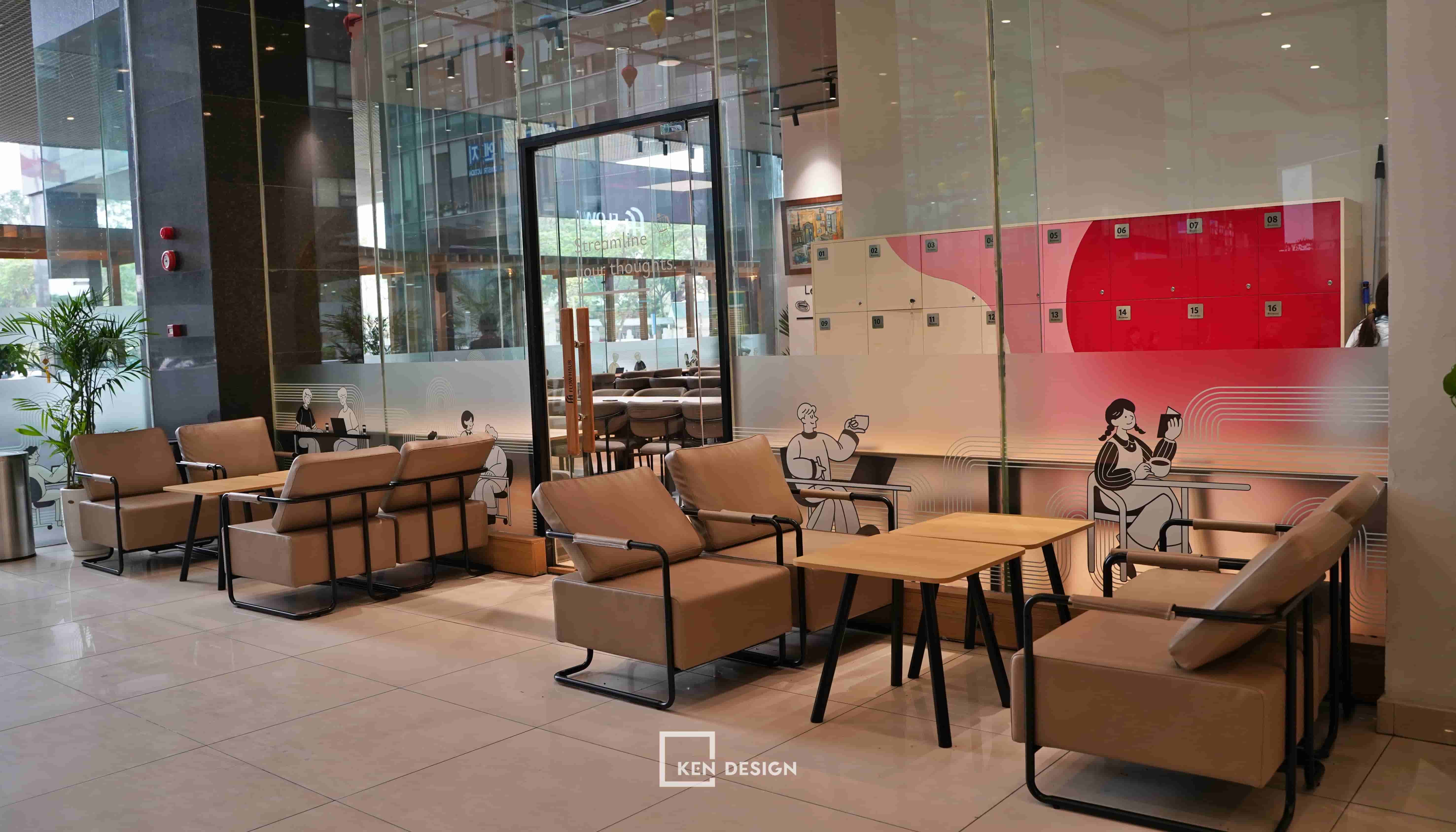 Thi công hoàn thiện cafe coworking Flow Haus Mễ Trì