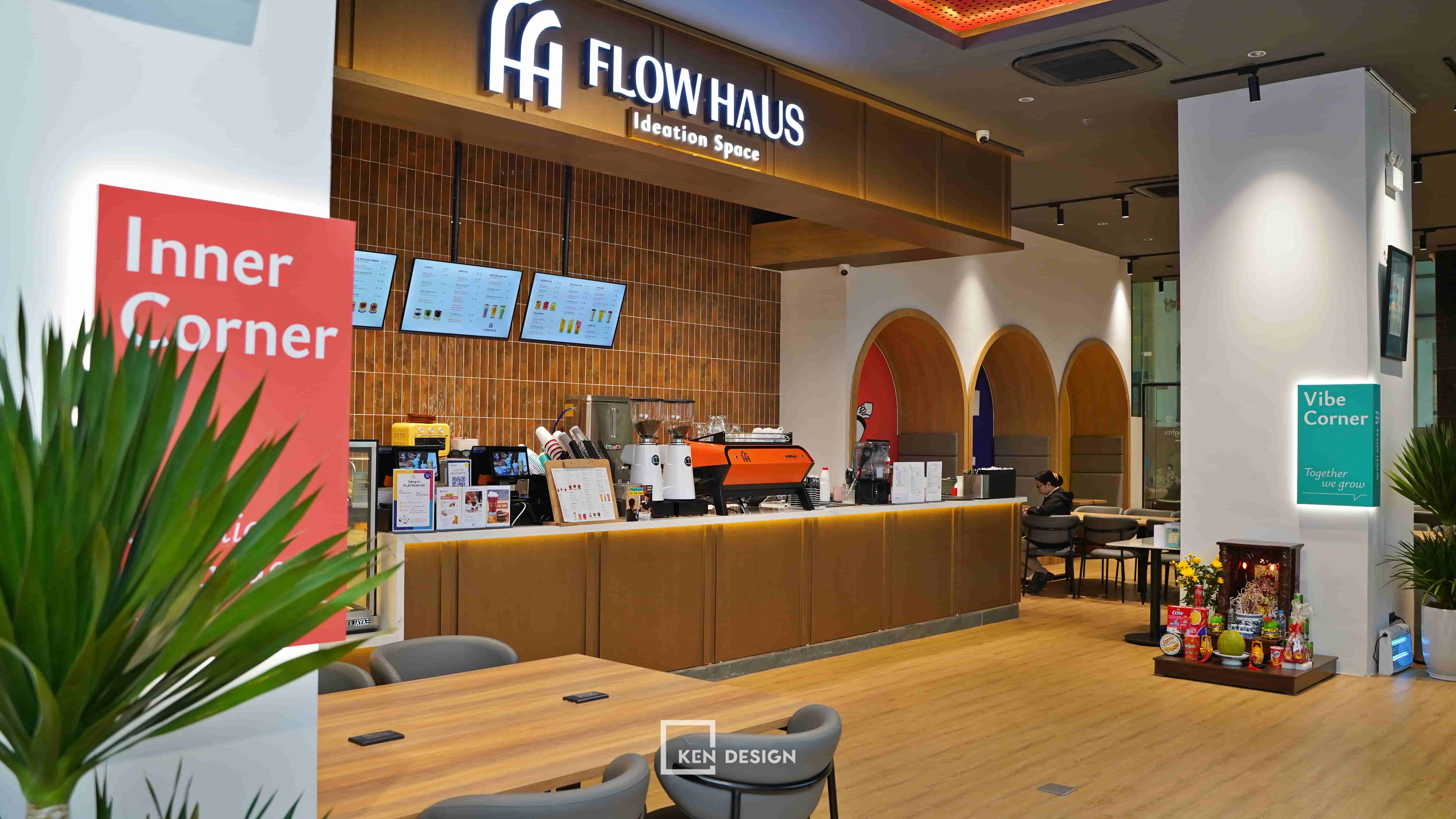 Thi công hoàn thiện cafe coworking Flow Haus Mễ Trì