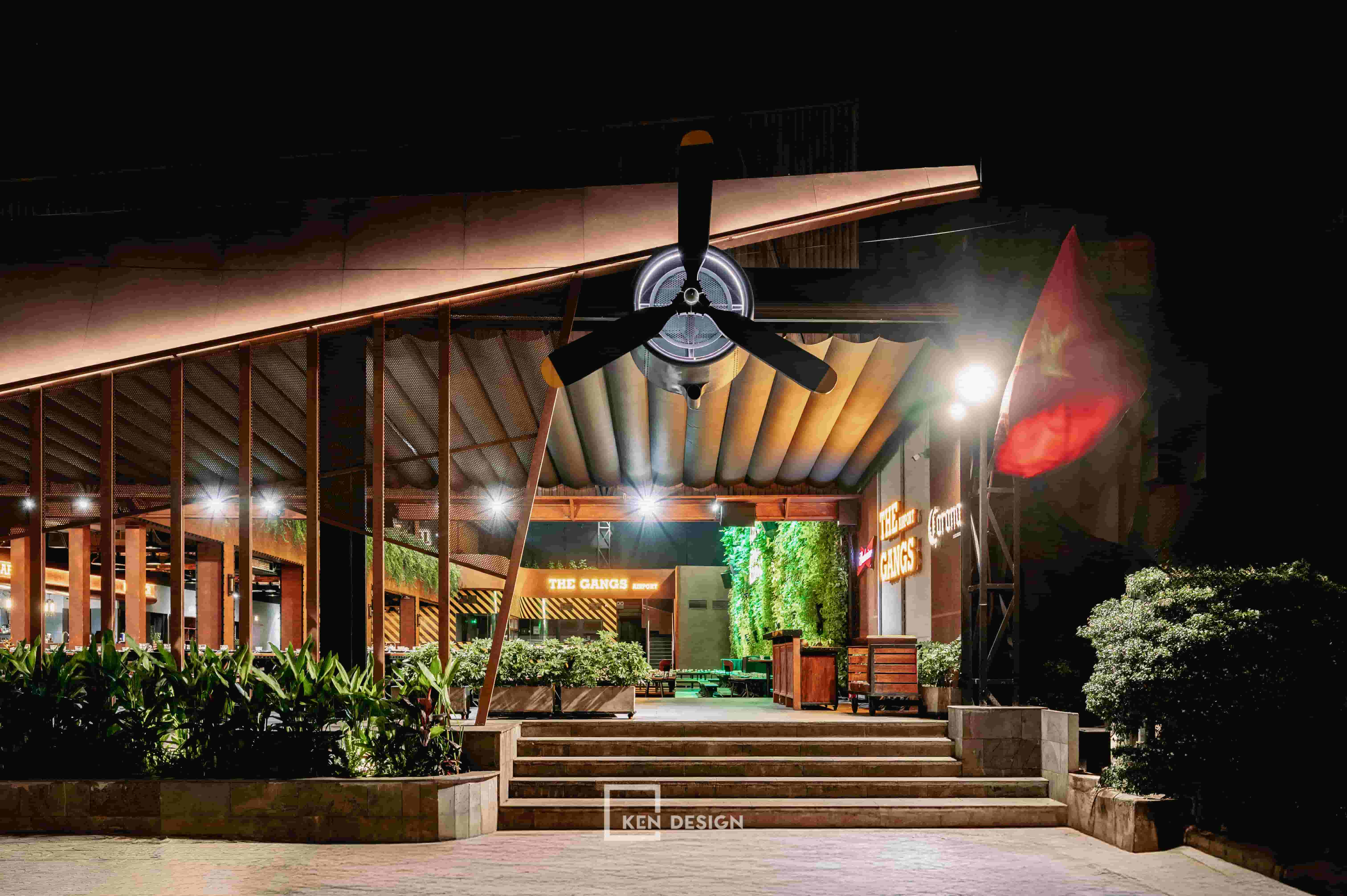 thi công nhà hàng The Gangs Airport tại Gò Vấp