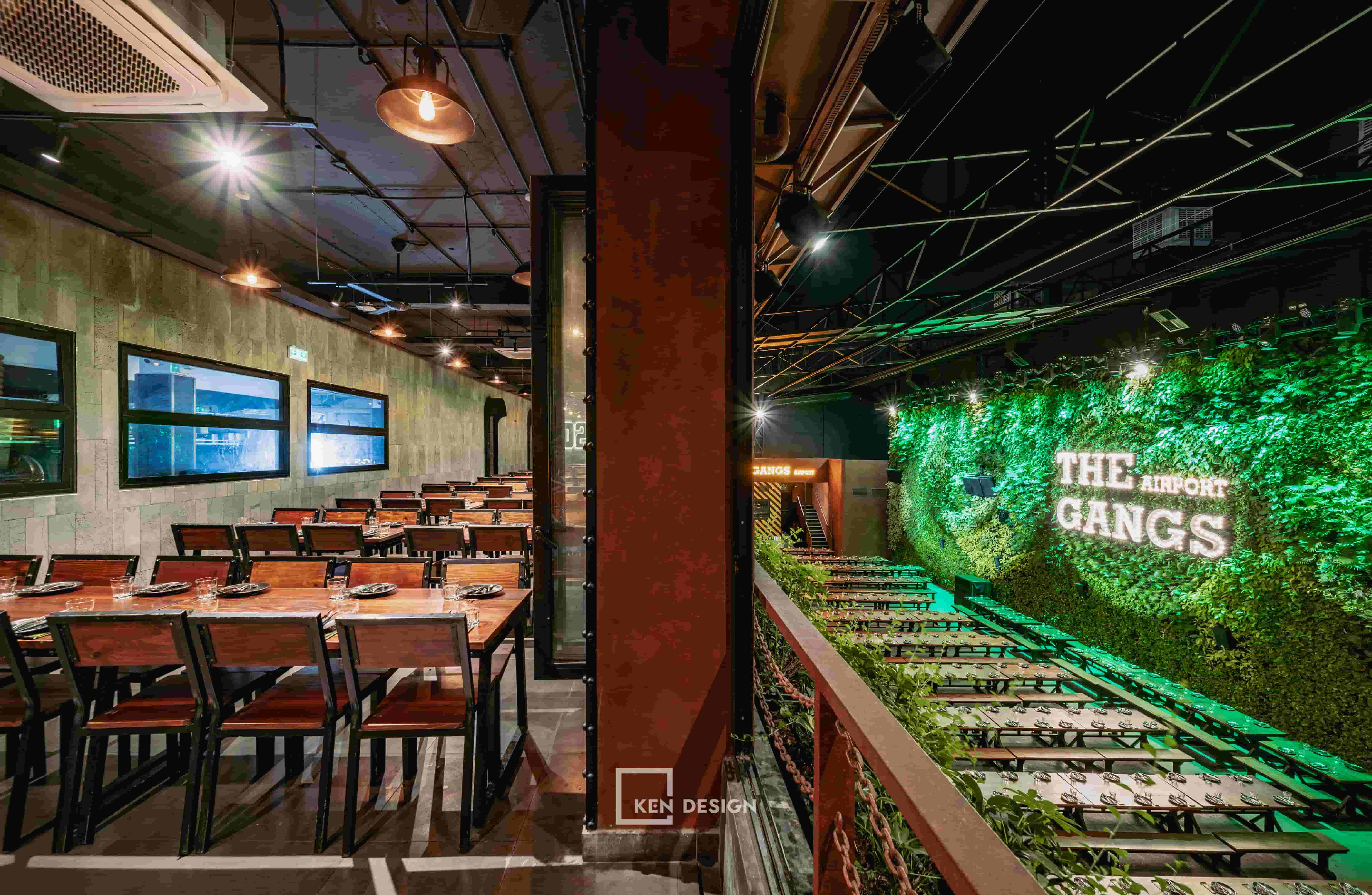 thi công nhà hàng The Gangs Airport tại Gò Vấp