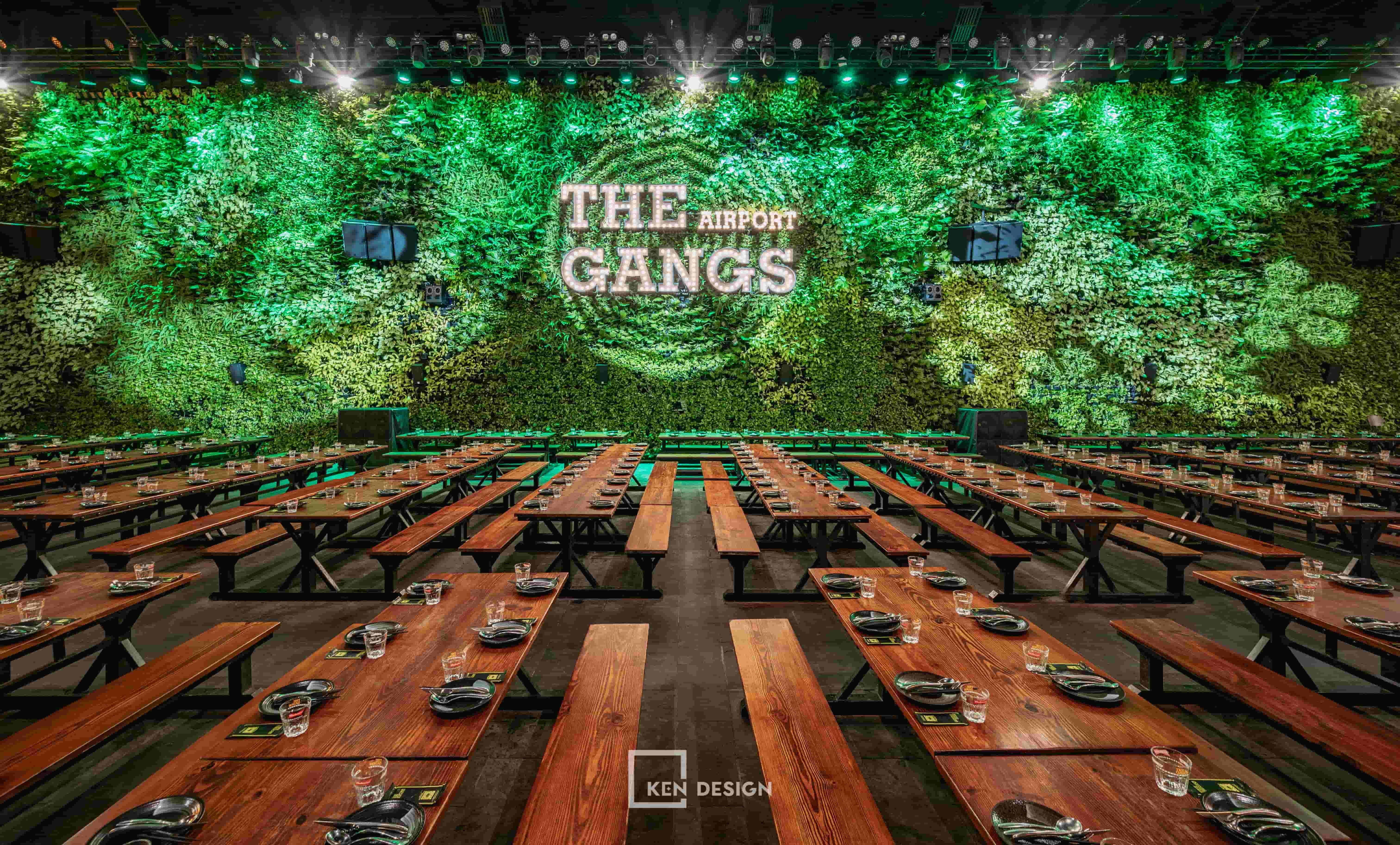 thi công nhà hàng The Gangs Airport tại Gò Vấp