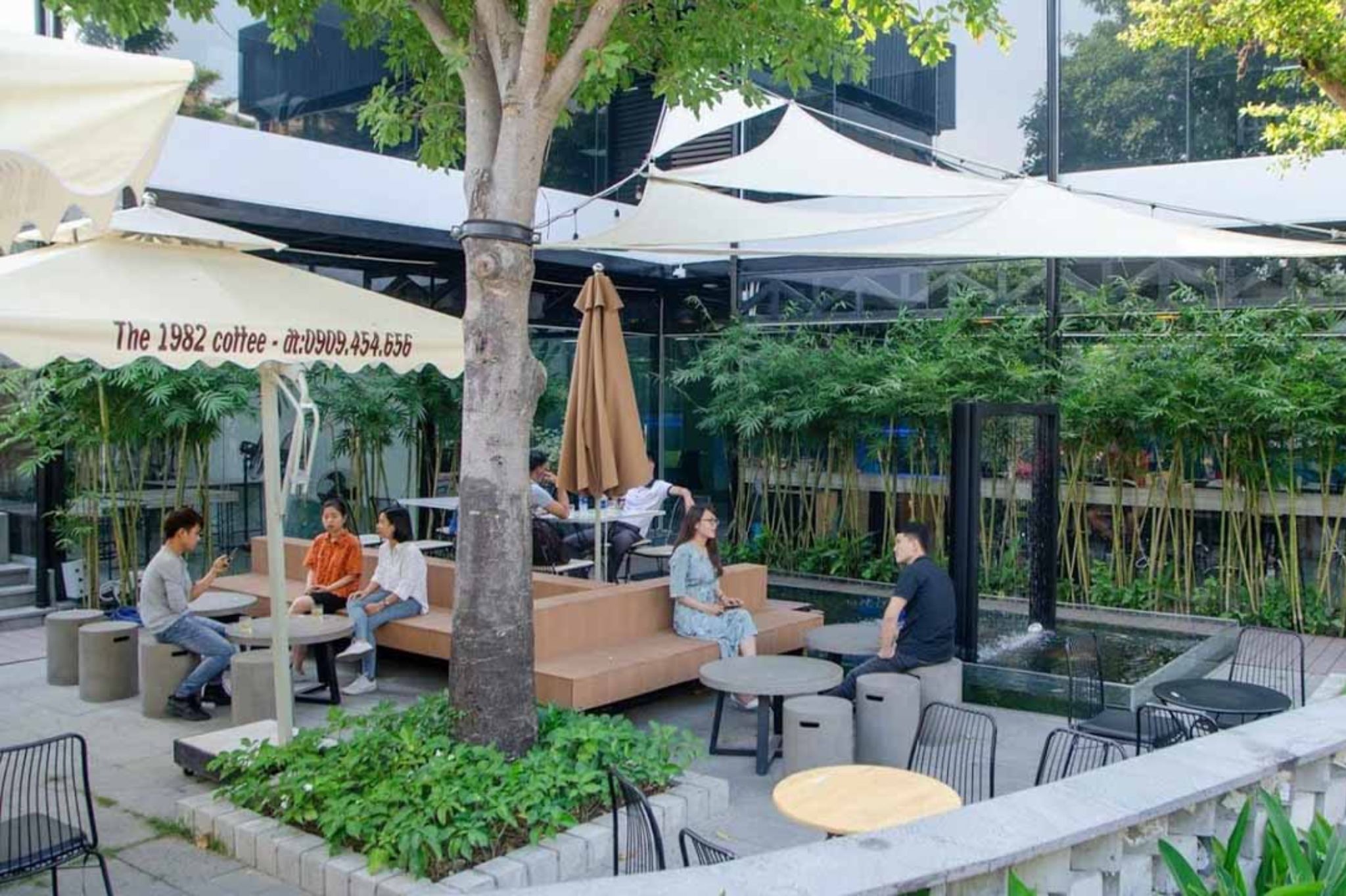 Thiết kế quán cafe sân vườn