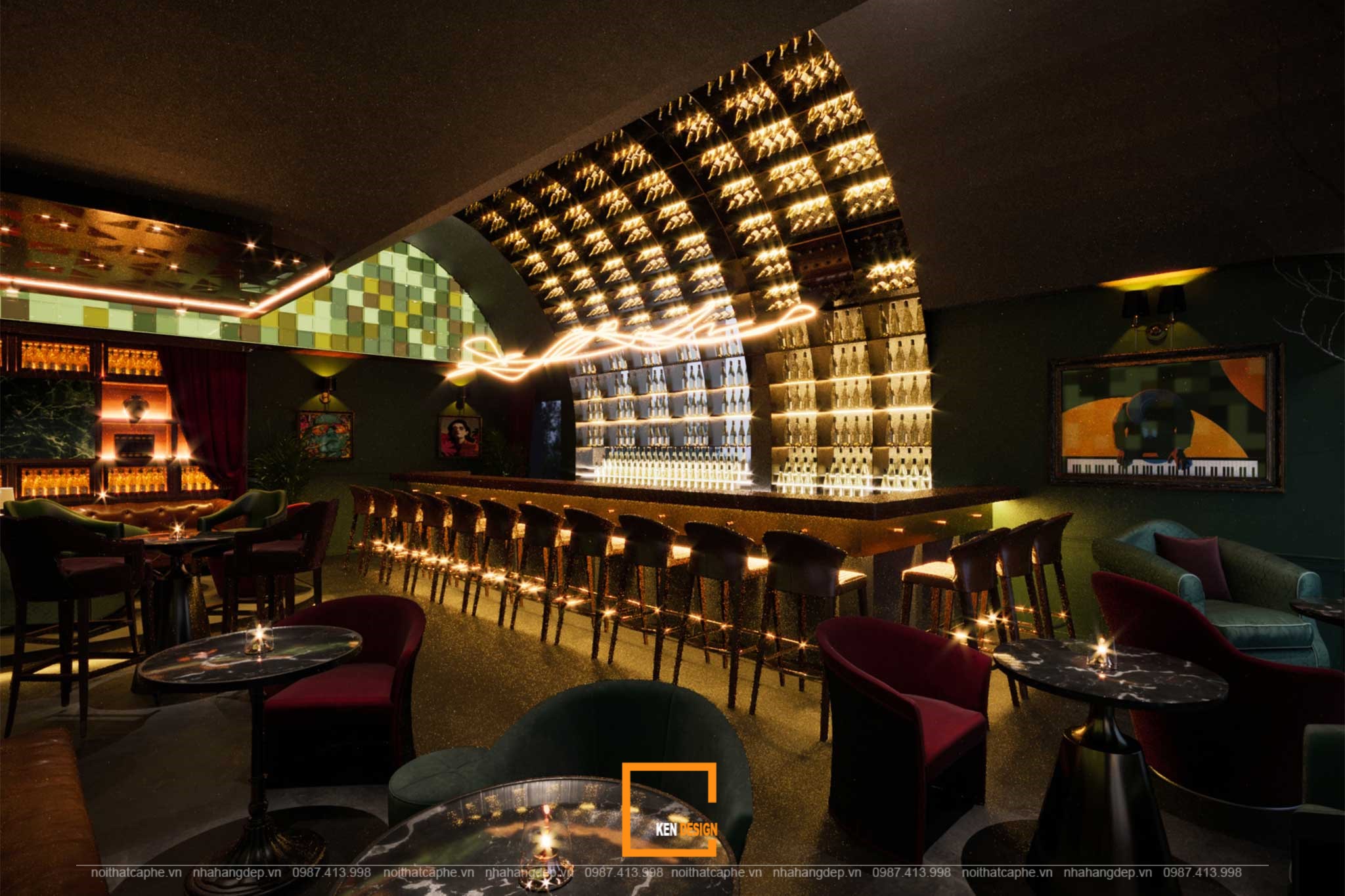 thiết kế Nevermind Bar Lounge