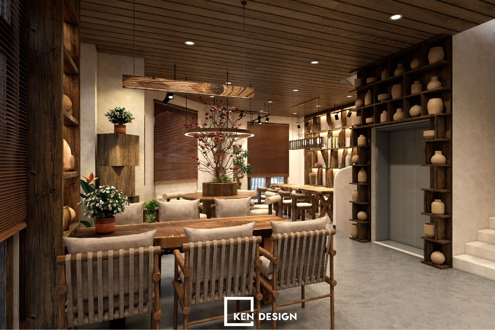 Dự án thiết kế quán cafe Mộc Trà tại Hưng Yên