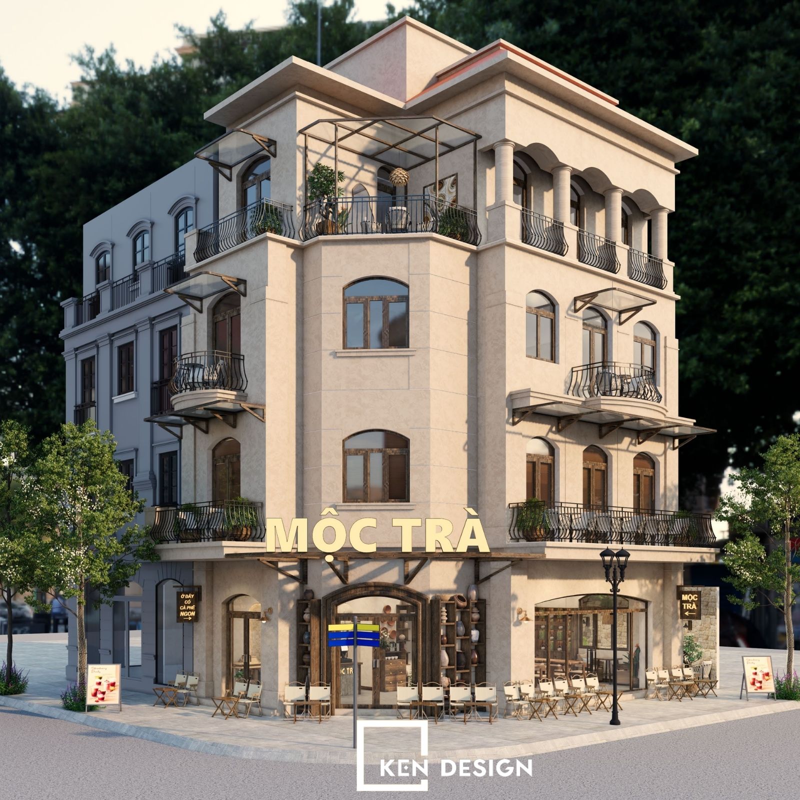 Dự án thiết kế quán cafe Mộc Trà tại Hưng Yên