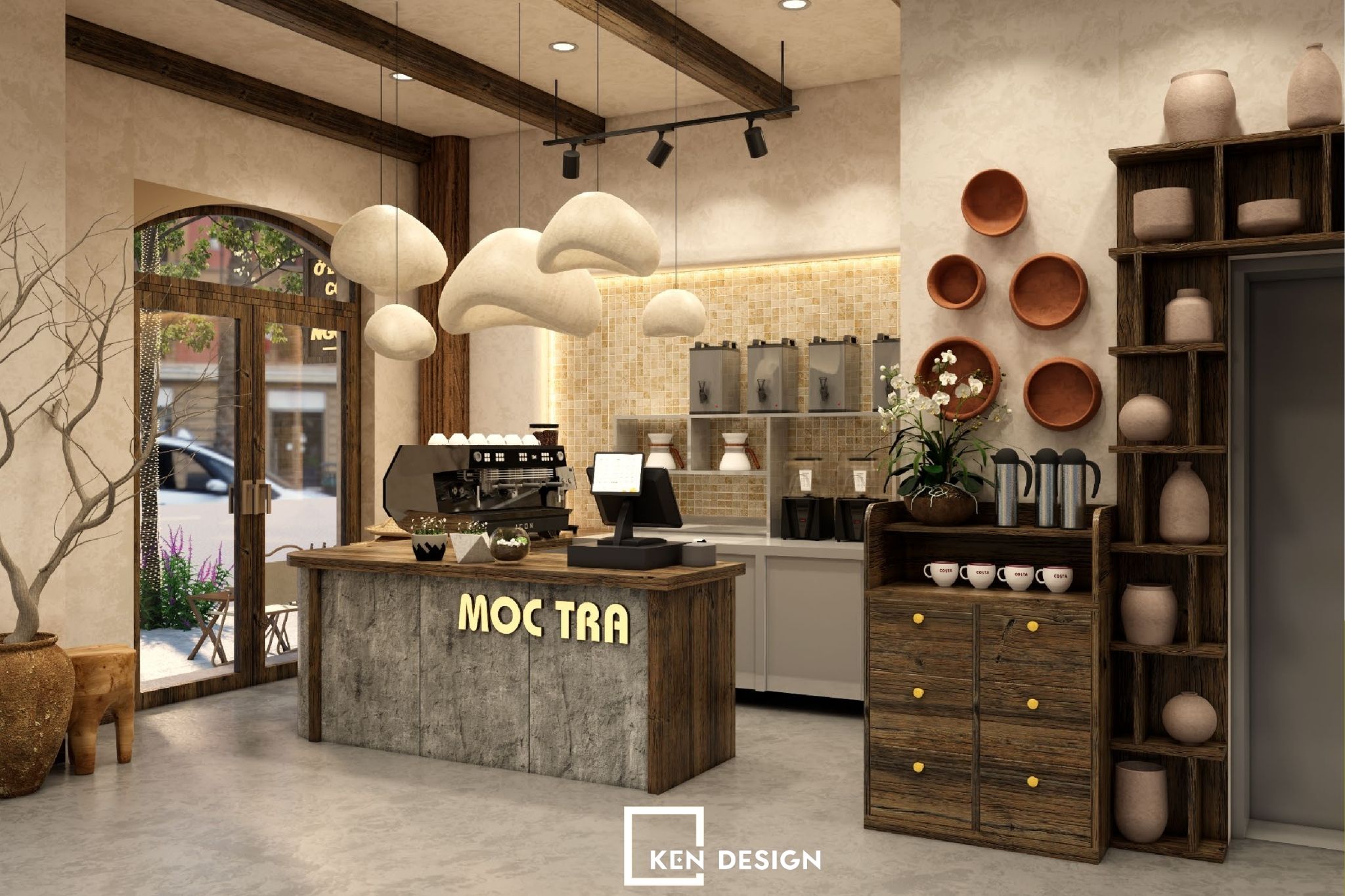 Dự án thiết kế quán cafe Mộc Trà tại Hưng Yên