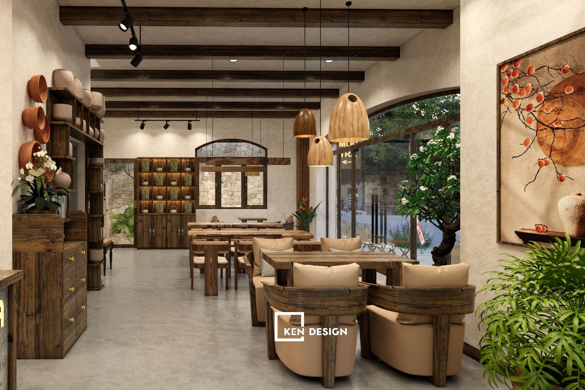 Dự án thiết kế quán cafe Mộc Trà tại Hưng Yên