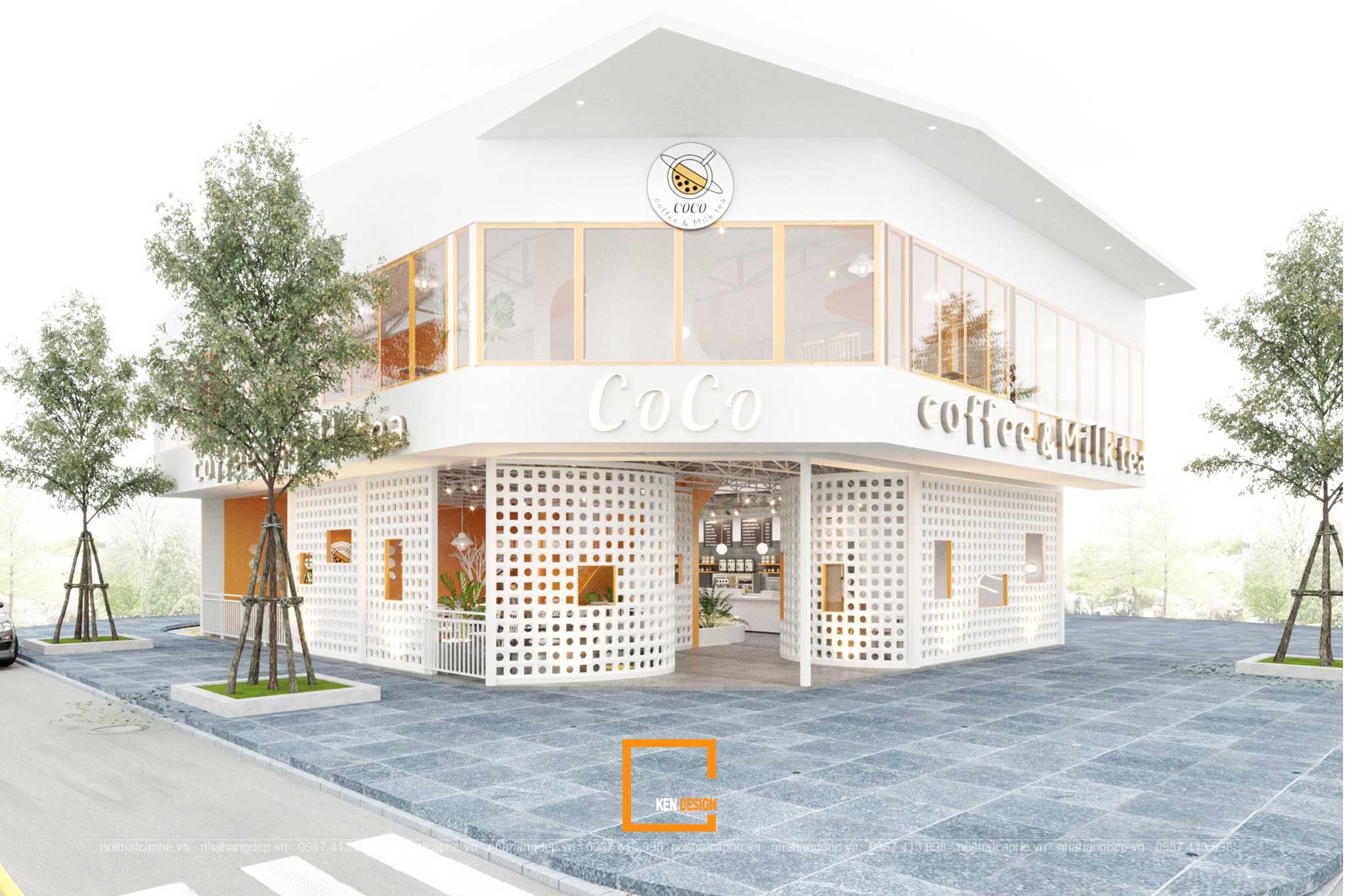 thiết kế quán cafe CoCo tại Bắc Ninh