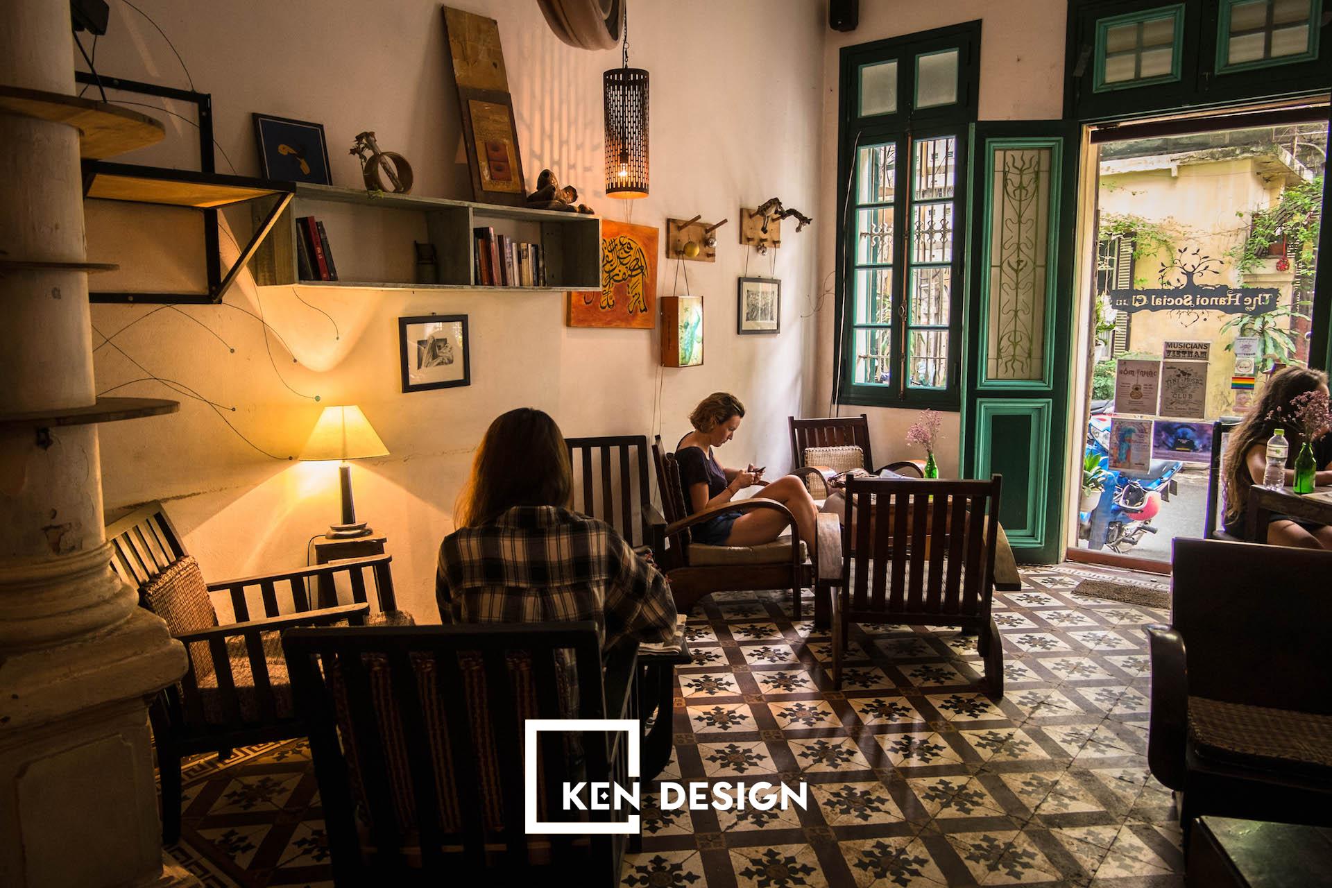 thiết kế bên trong haNoi House Cafe