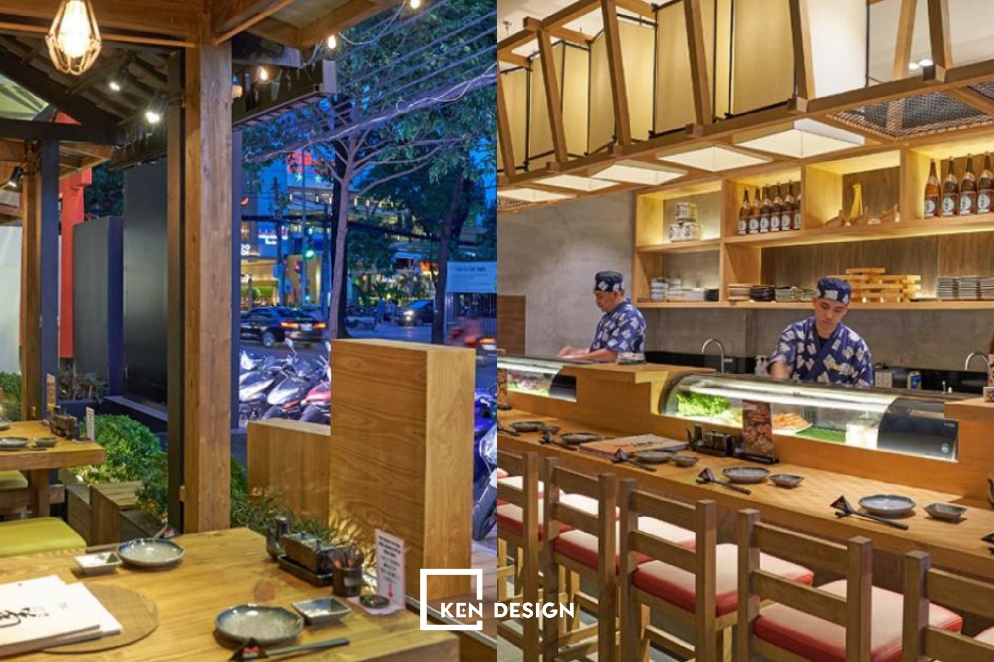 thiết kế Isushi - nhà hàng Nhật